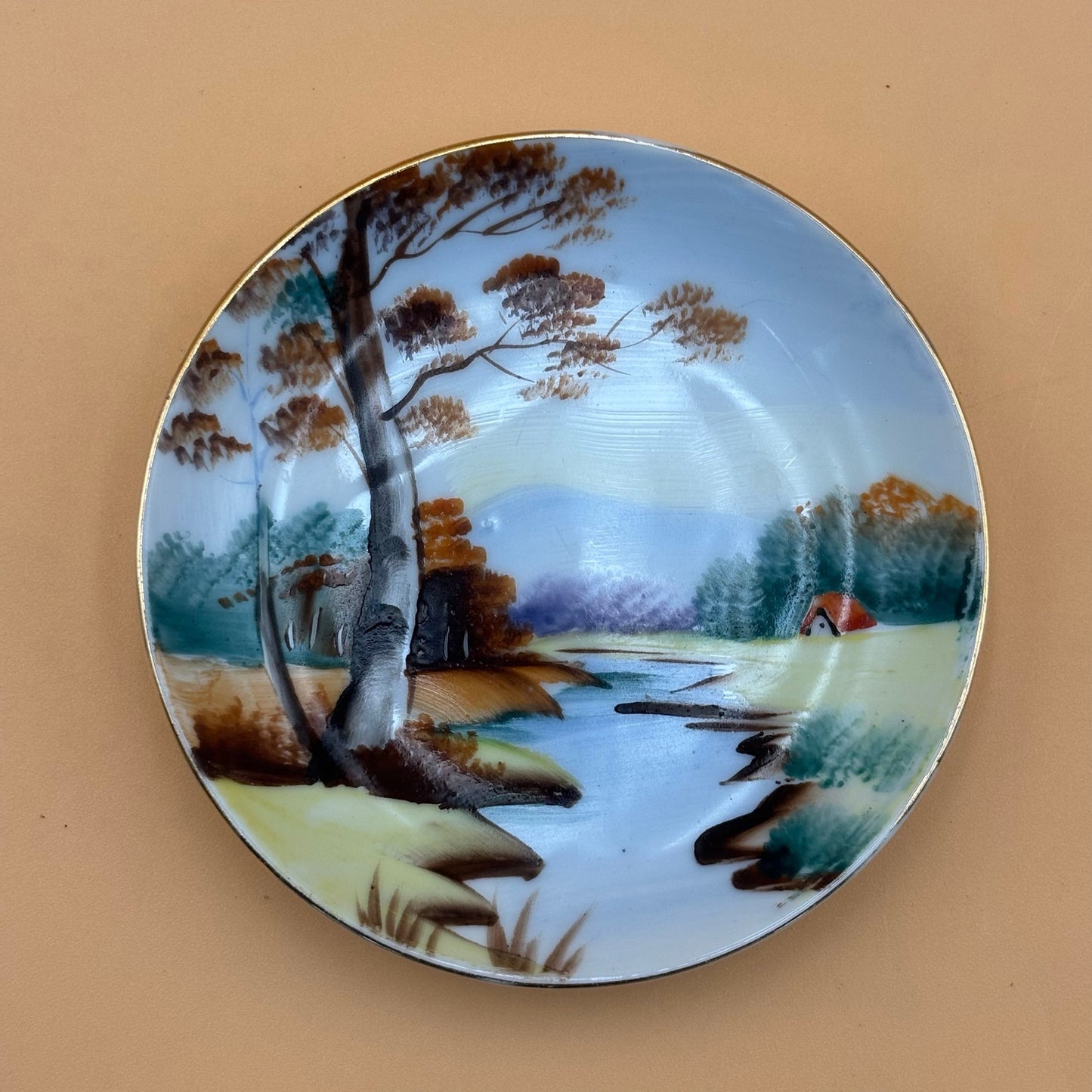Hand Painted Scenic Plates – Japan Wall Display Set 6 Ucago