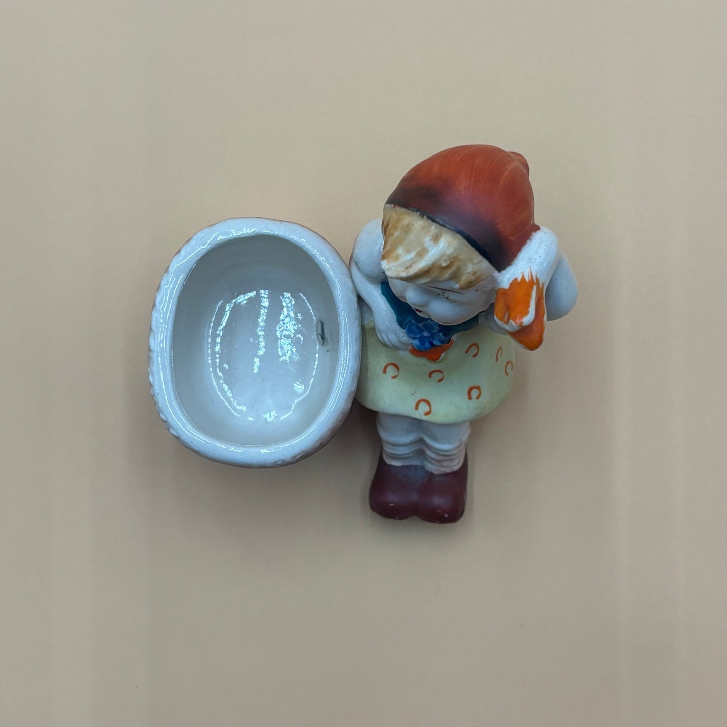 Vintage Japanese Girl with Bonnet Planter - Ceramic Trinket Dish
