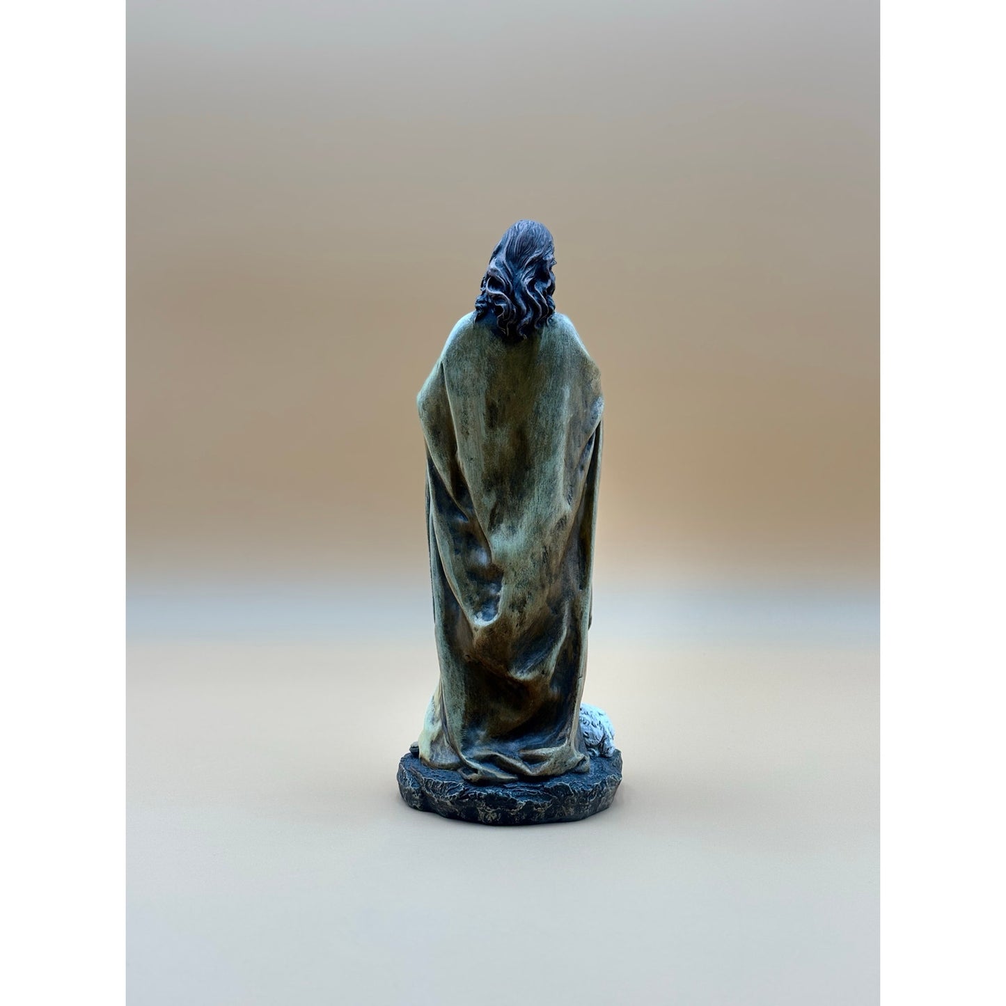 Jesus with Lamb Statue – “The Lord Is My Shepherd” 12"
