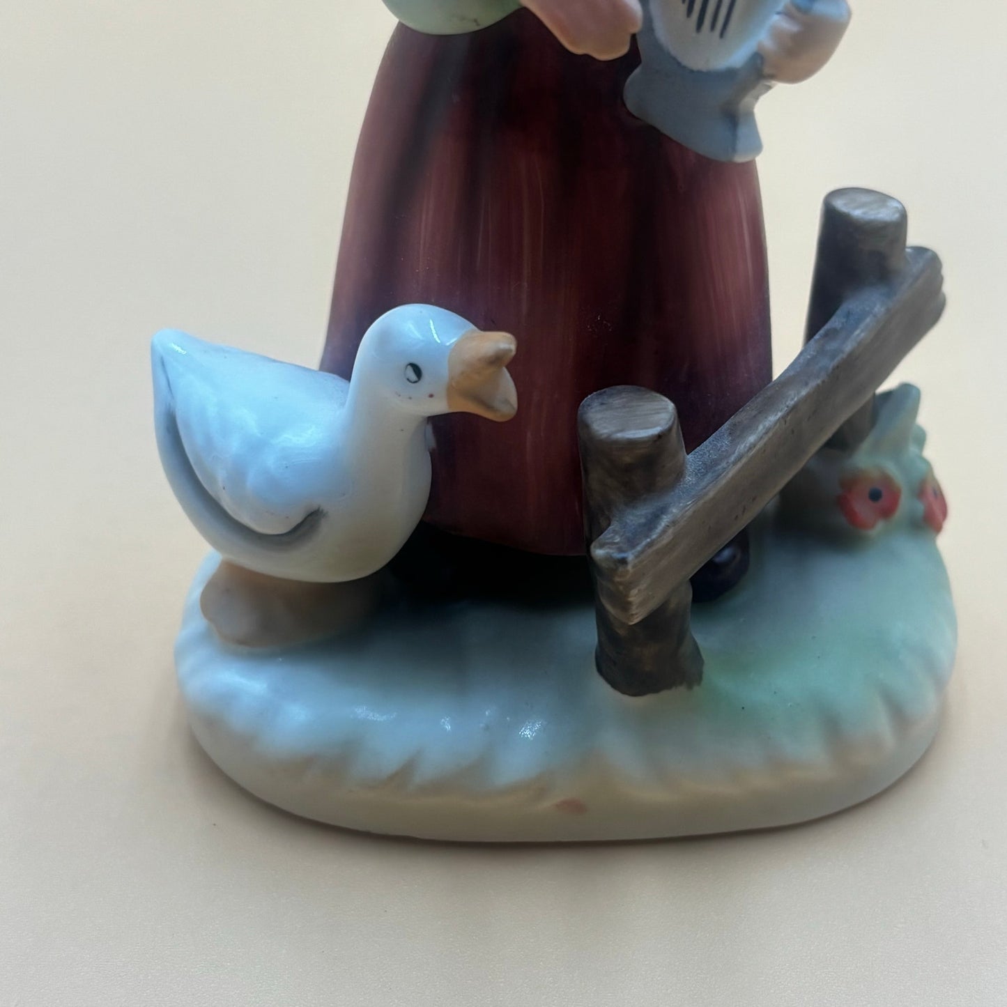 Vintage Erich Stauffer Girl with Lyre & Duck Figurine #44/96