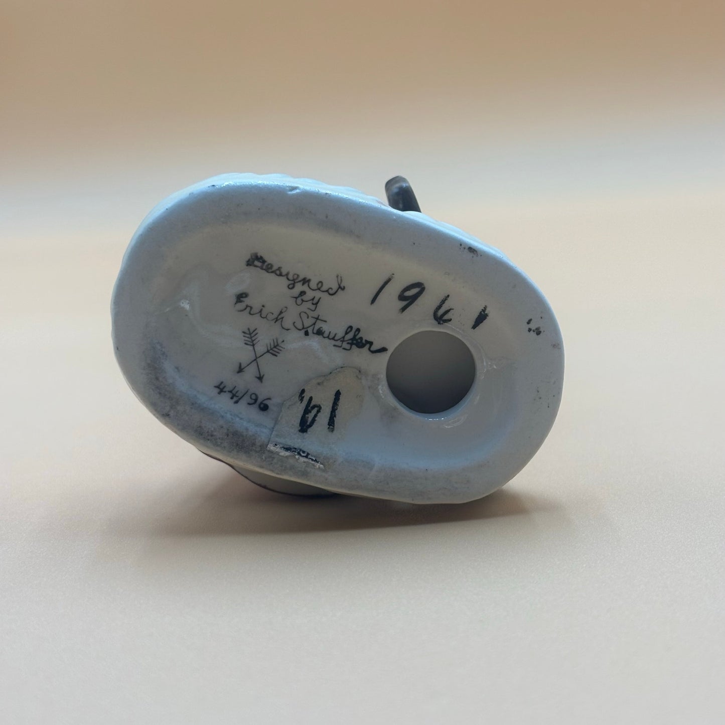 Vintage Erich Stauffer Girl with Lyre & Duck Figurine #44/96