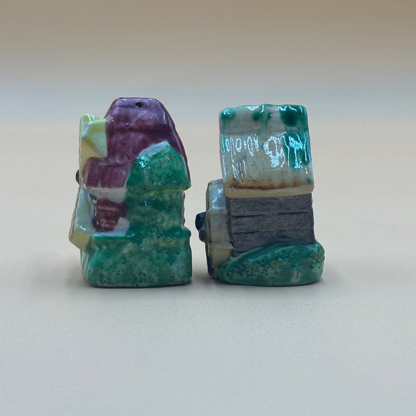 Vintage Hand Painted Royal Japan Miniature Windmill Salt & Pepper Set