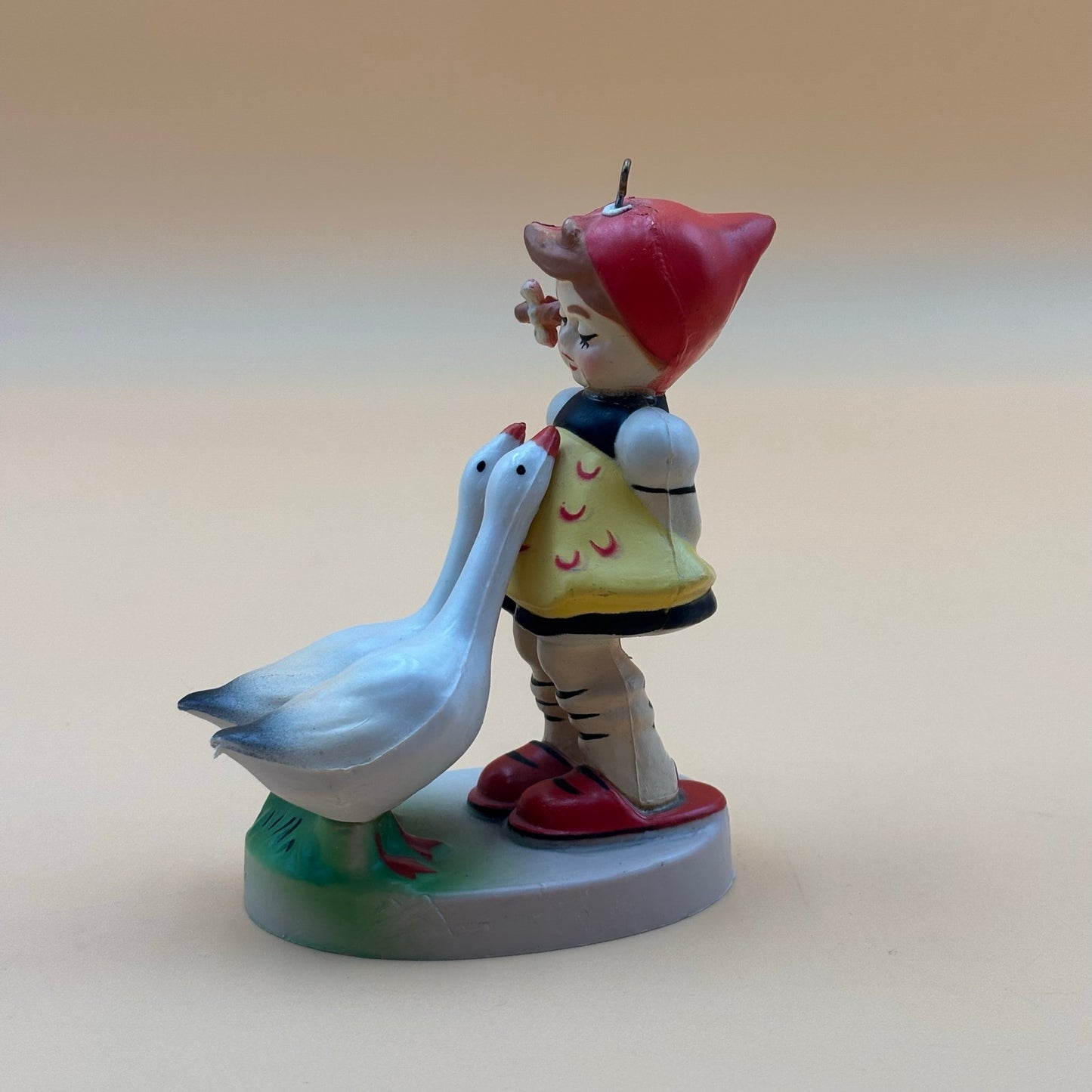 Vintage Plastic Hummel-Style Children Ornaments (Set of 4