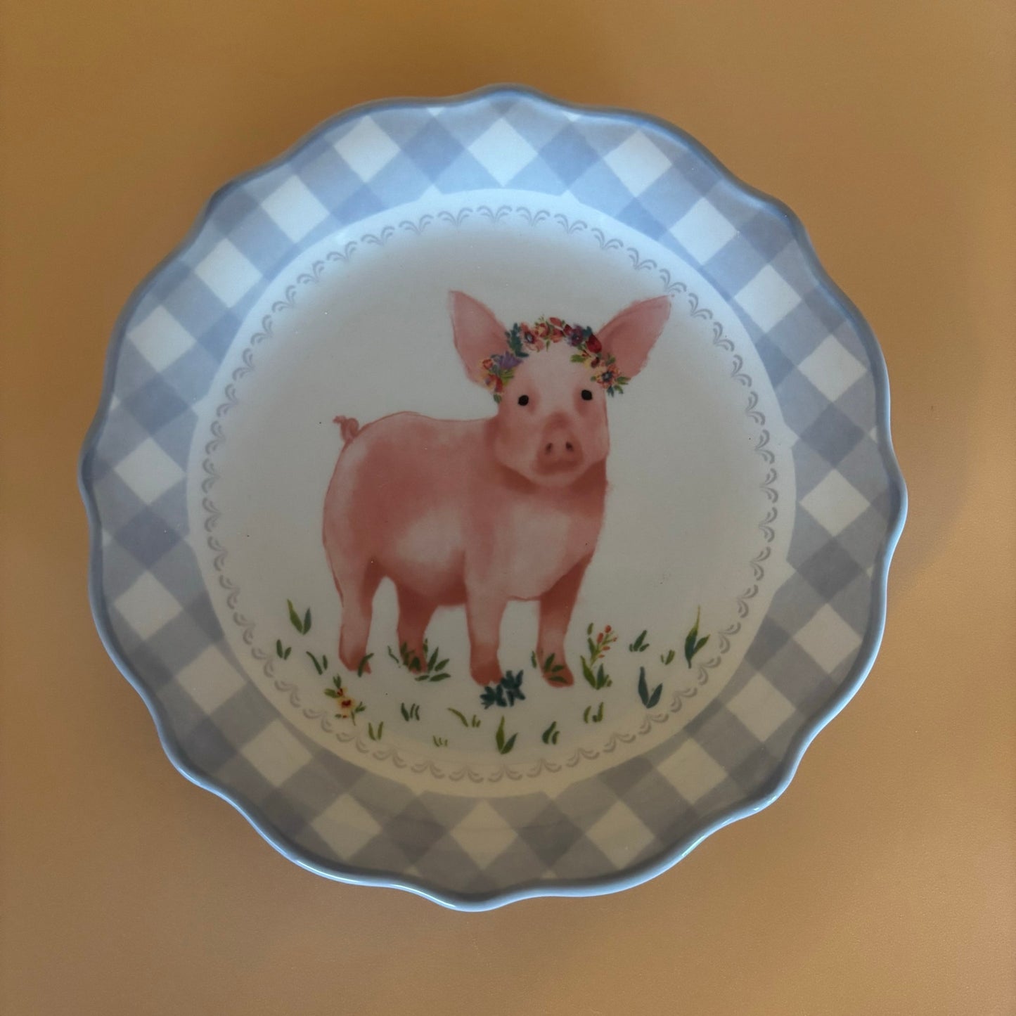 Set of 2 Pioneer Woman Decorative Plates - Cowboy Hat & Pig