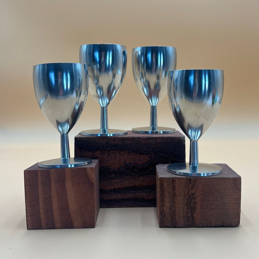 Vintage Metawa Holland Pewter Cordial Glasses - Set of 4