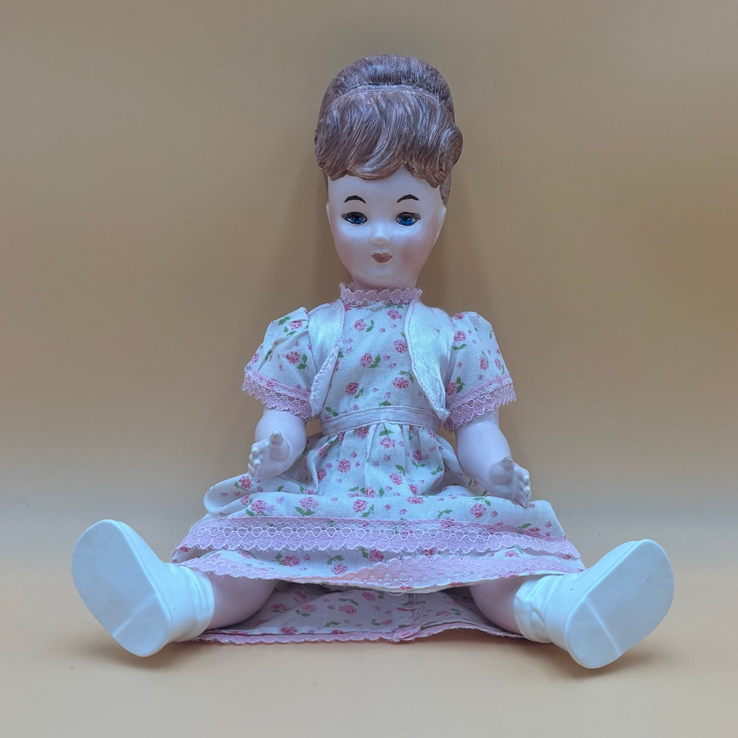 Vintage 1968 All - Porcelain Baby Boy Doll - Project Piece