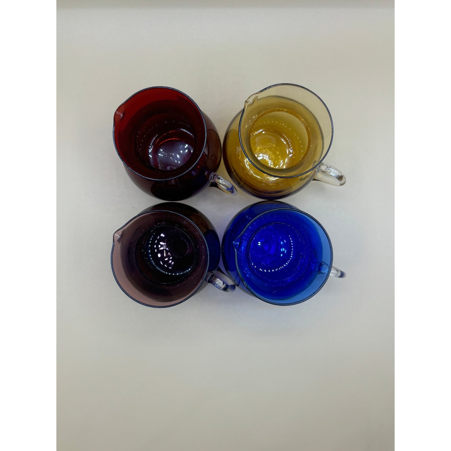 Lot Of 4 Jewel Tone Miniature Pitchers From Enesco Made In Japan
