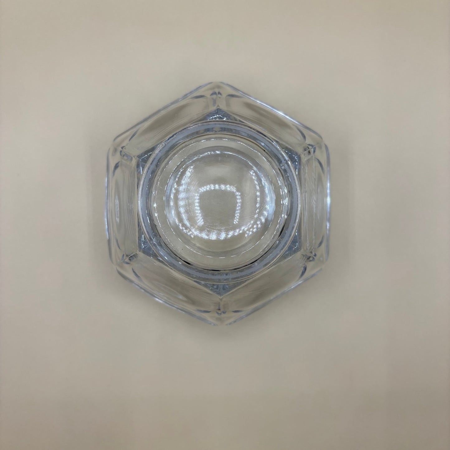 VTG Clear Glass Bowl - Geometric Pattern