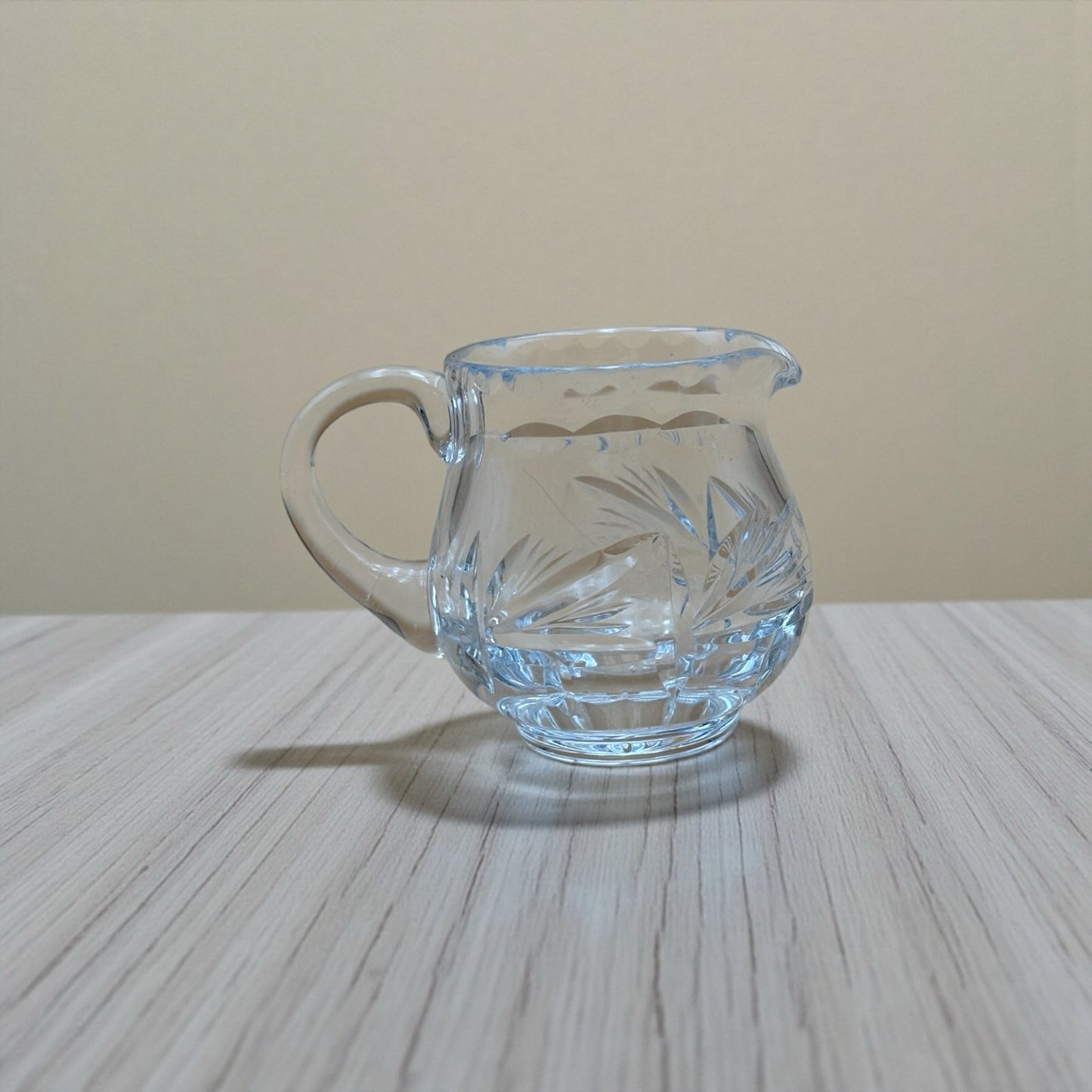 Vintage Cut Crystal Glass Mini Pitcher