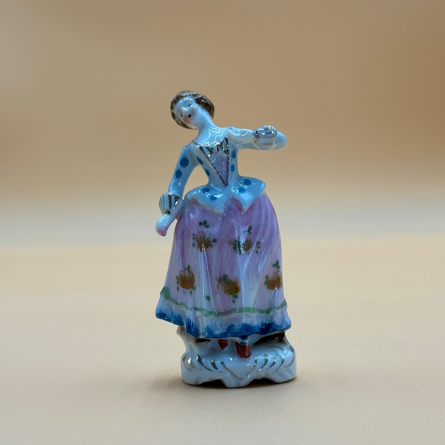 Vintage Hand-Painted Japanese Porcelain Figurines - Colonial Set (4 Pieces)