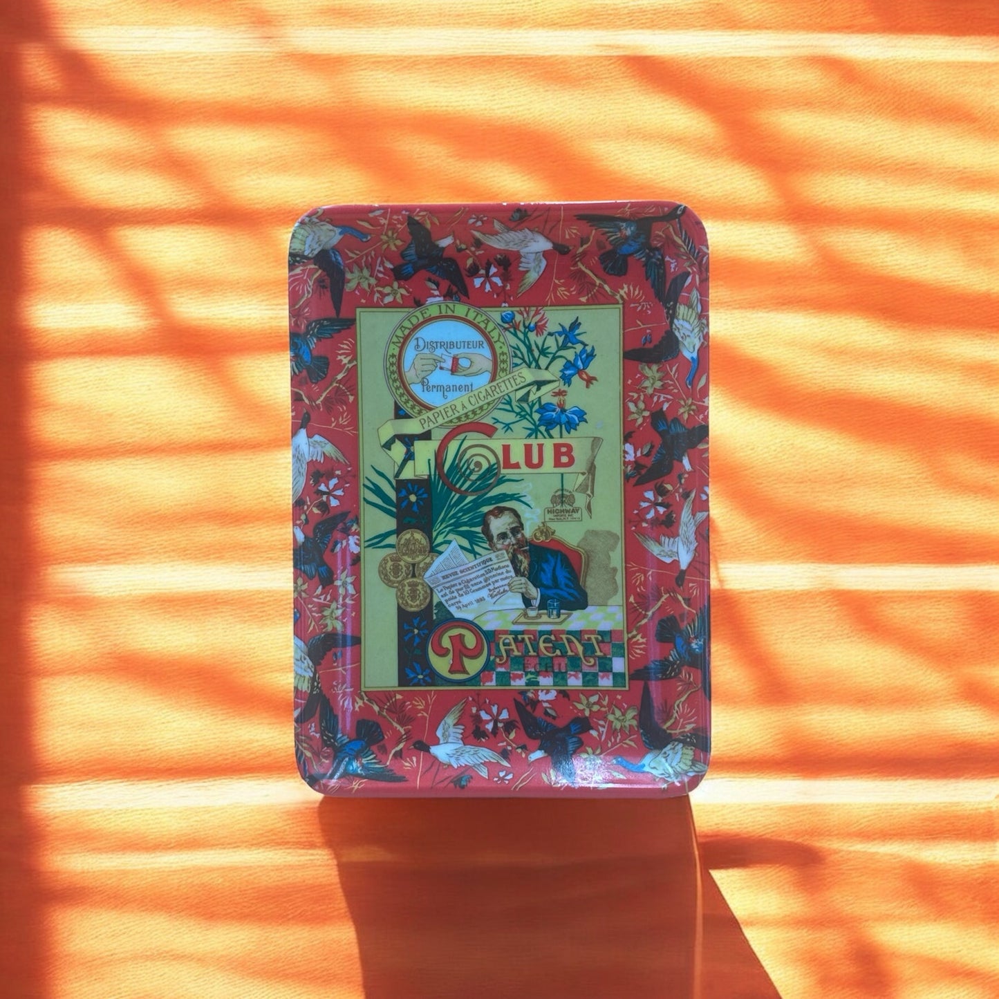 Vintage 1970's Club Modiano “Patent ECHU” Tray – 4” x 6” Made in Italy, Cigarette Paper Design