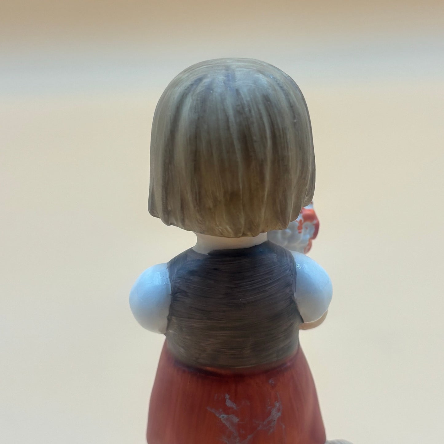 Vintage Girl with Flowers Figurine - Made in Japan