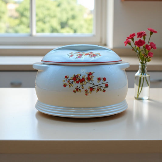 Vintage Universal Cambridge Covered Casserole Dish – Bittersweet Red Berry