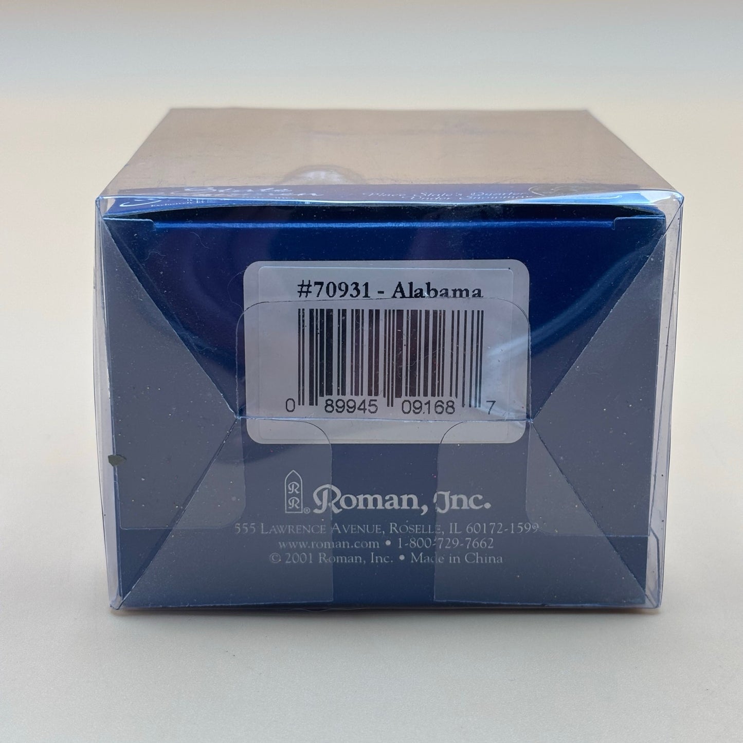 2001 Alabama State Quarter Snowman Vintage Ornament with Box