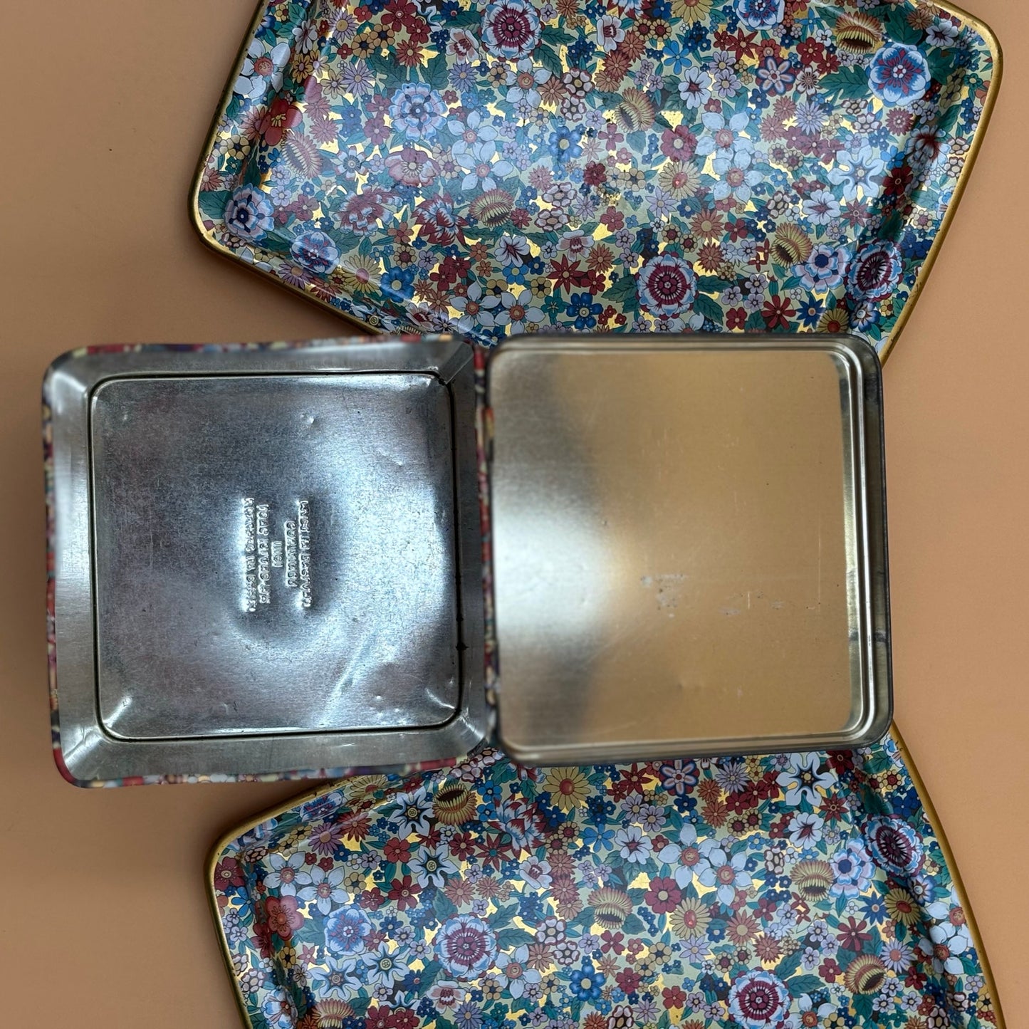 Vintage Daher Floral Tin Canister & Trays Set – Made in England