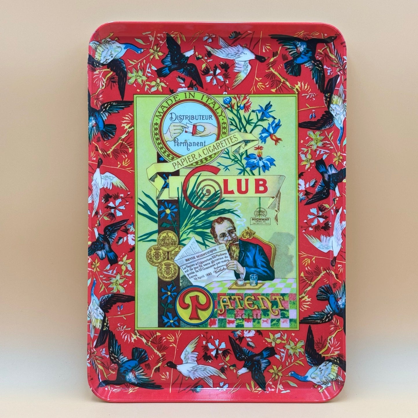 Italian Modiano Club Decorative Tray 13.5 in × 9.25 in