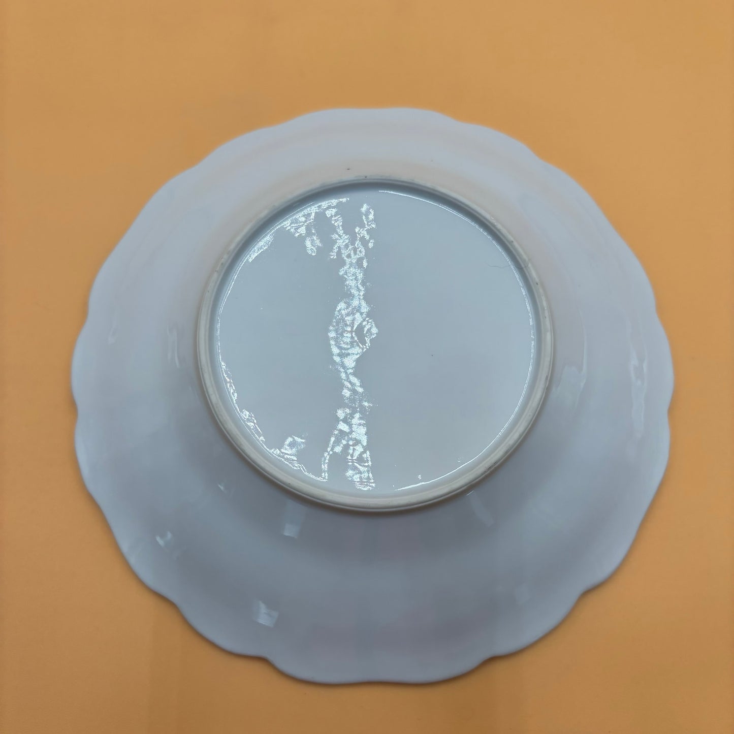 Vintage Embossed Cherub Porcelain Bowl with Gold Trim – 8.25”