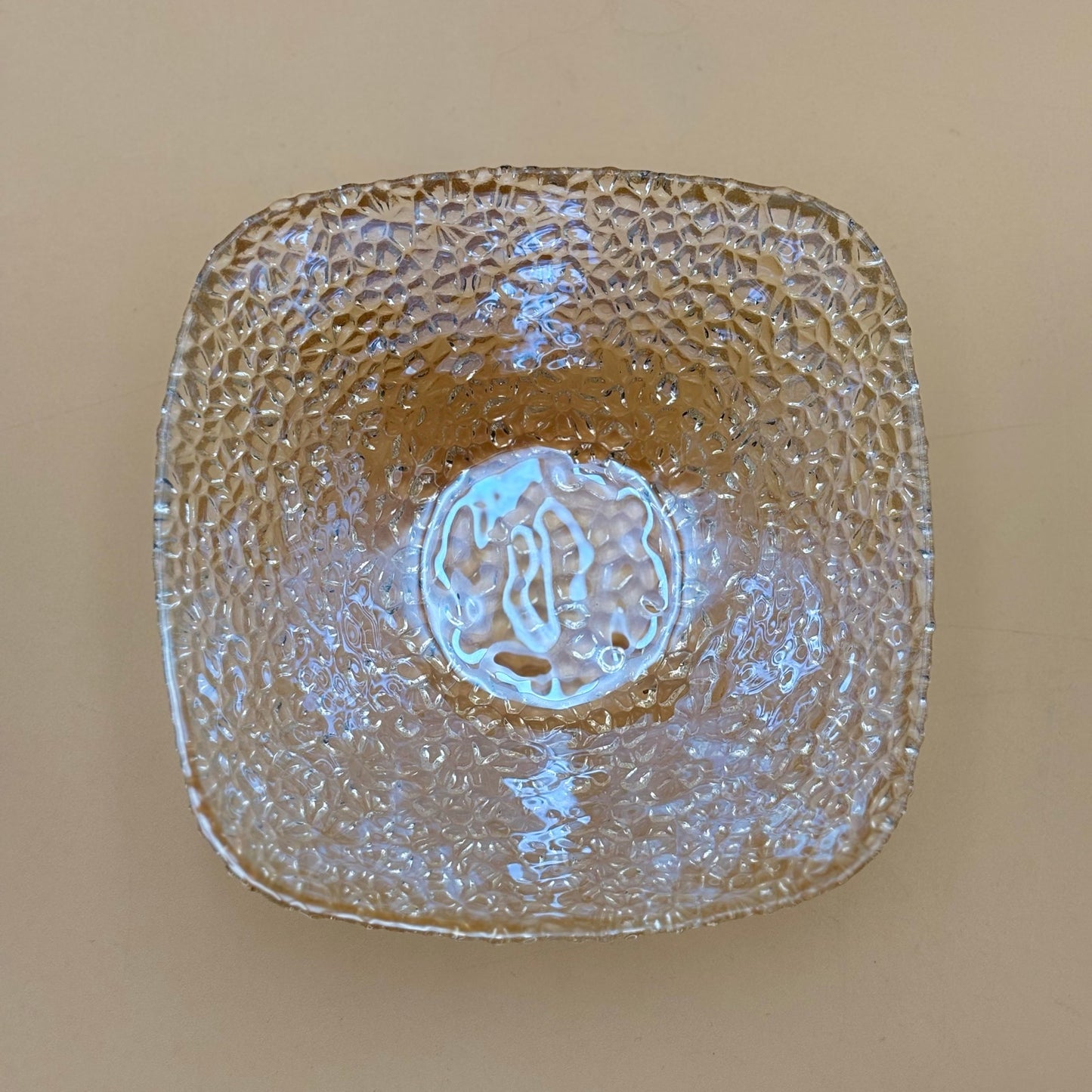Textured Pebbled Salad Bowls Square Rounded Design