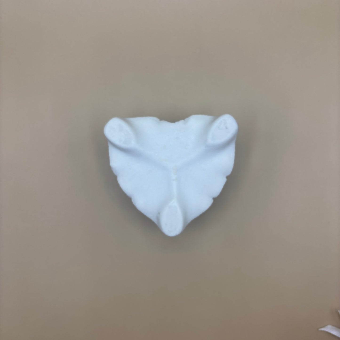 VTG White Ceramic Heart High Heel Trinket Box with Mirror