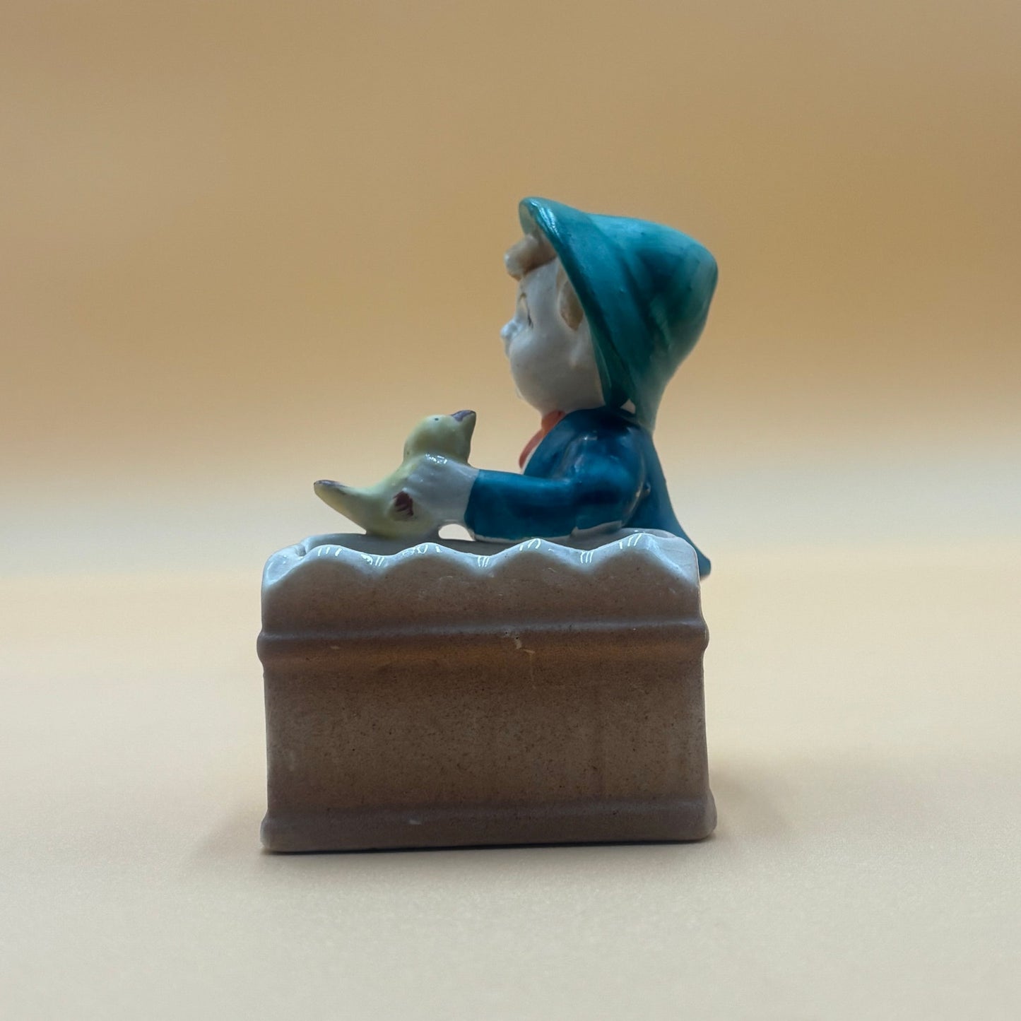 Vintage Occupied Japan Boy with Duck Planter - 1940s/50s