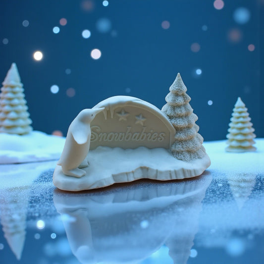 Department 56 Snowbabies Display Stand with Tree – “Snowbabies” Logo Scene