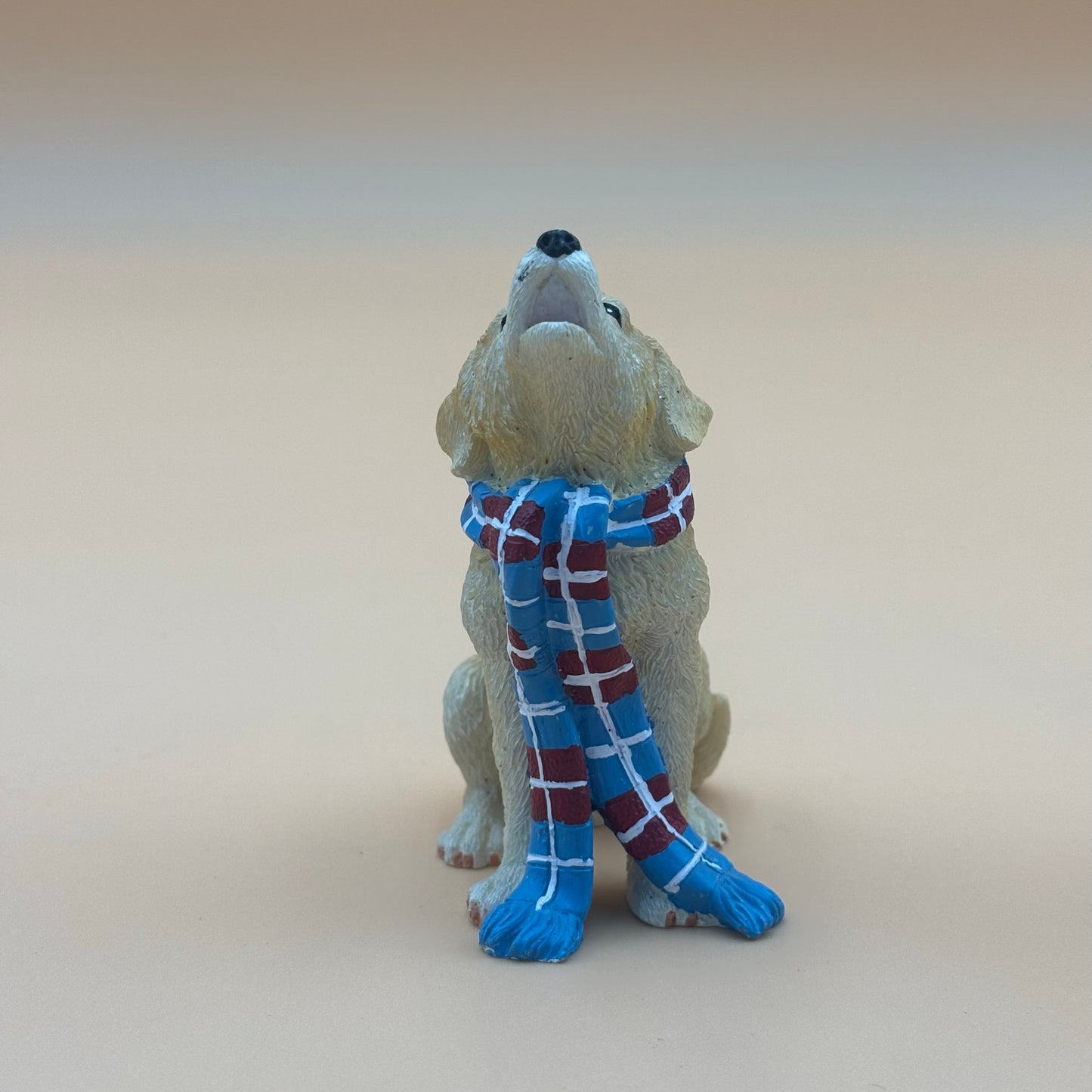 Pair of Golden Retriever Dog Ornaments with Scarves