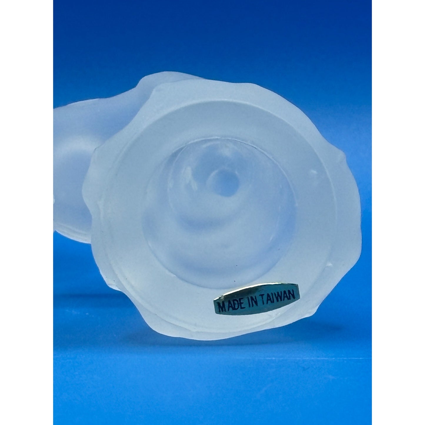 Pair of Vintage Frosted Glass Child Taper Holders