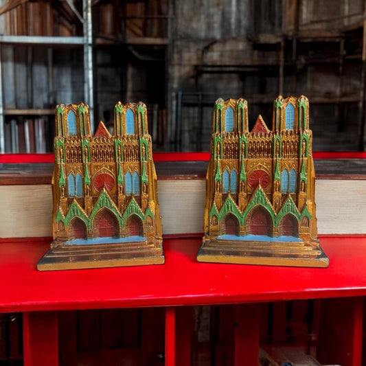 Pair of Ronson Notre Dame Cathedral Bookends