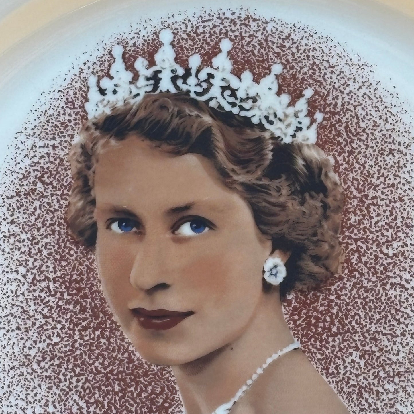 H.M. Queen Elizabeth II Coronation Plate Gold Trim Germany 10" 1954