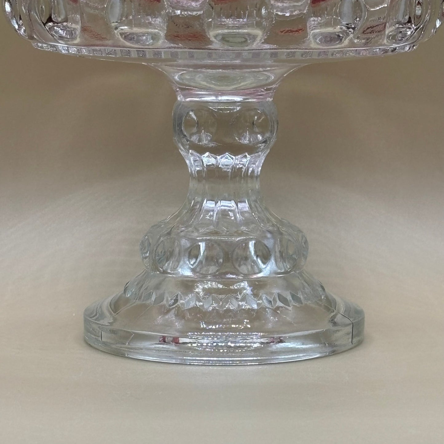 Vintage Kings Crown Ruby Flash Compote/Candy Dish