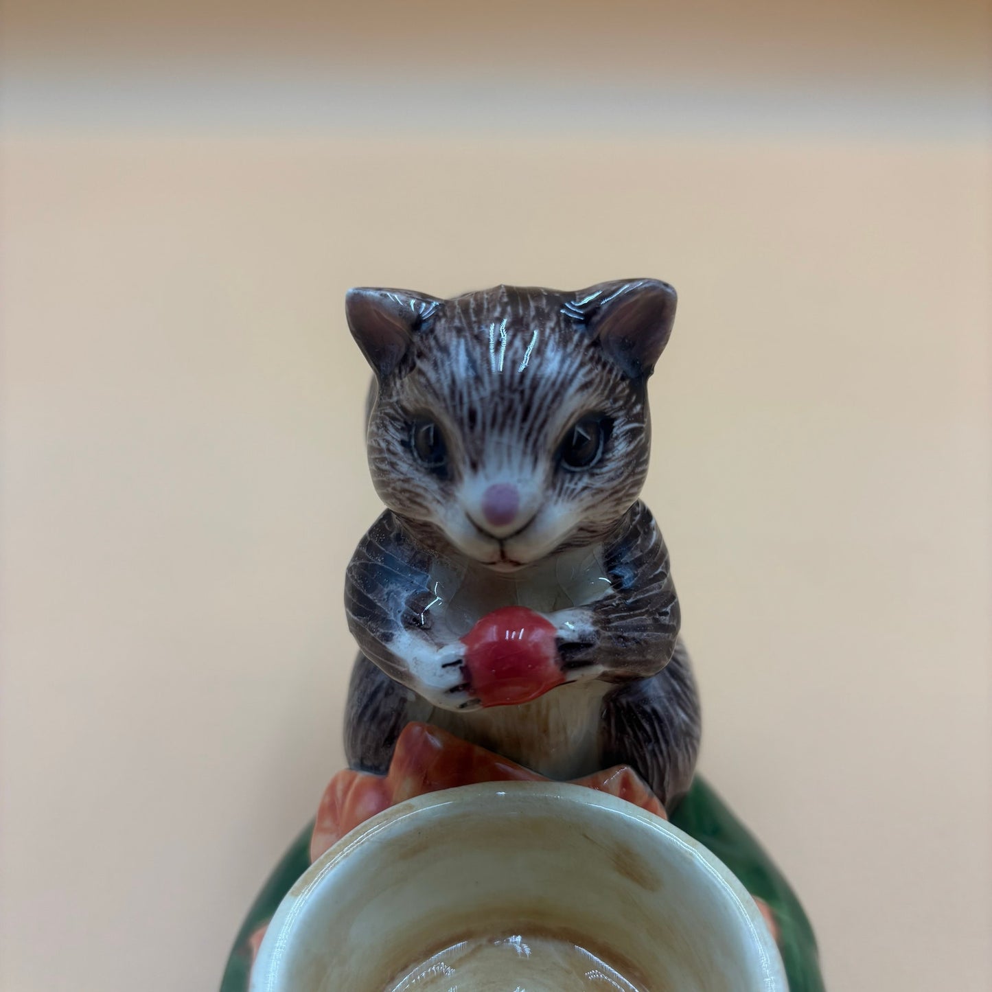 Vintage Adorable Squirrel Tealight Candle Holder