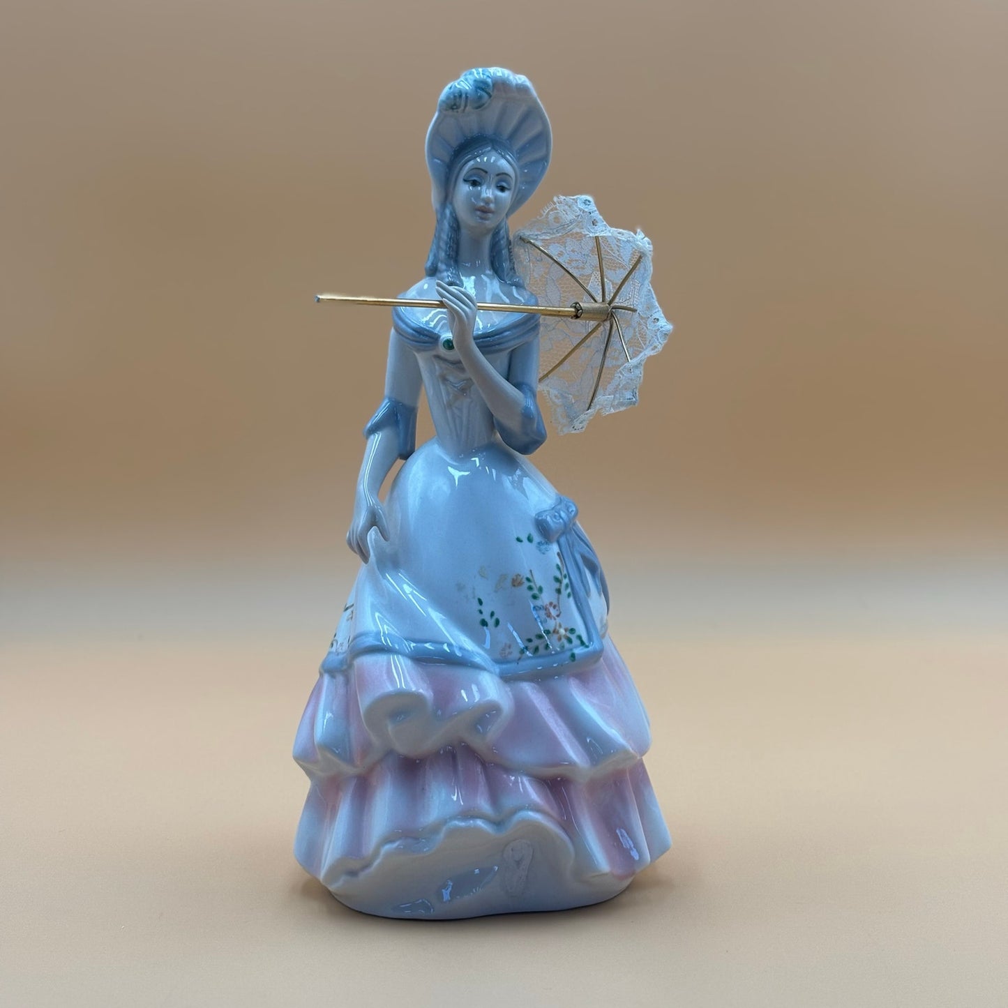 Tengra Spain Porcelain Lady with Parasol Figurine