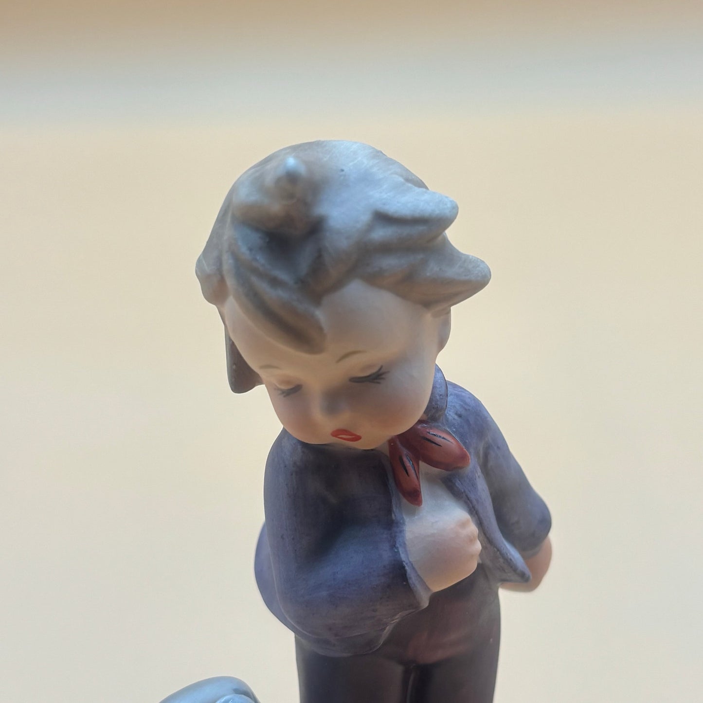 Vintage Occupied Japan Boy with Dog Figurine - Made in Japan