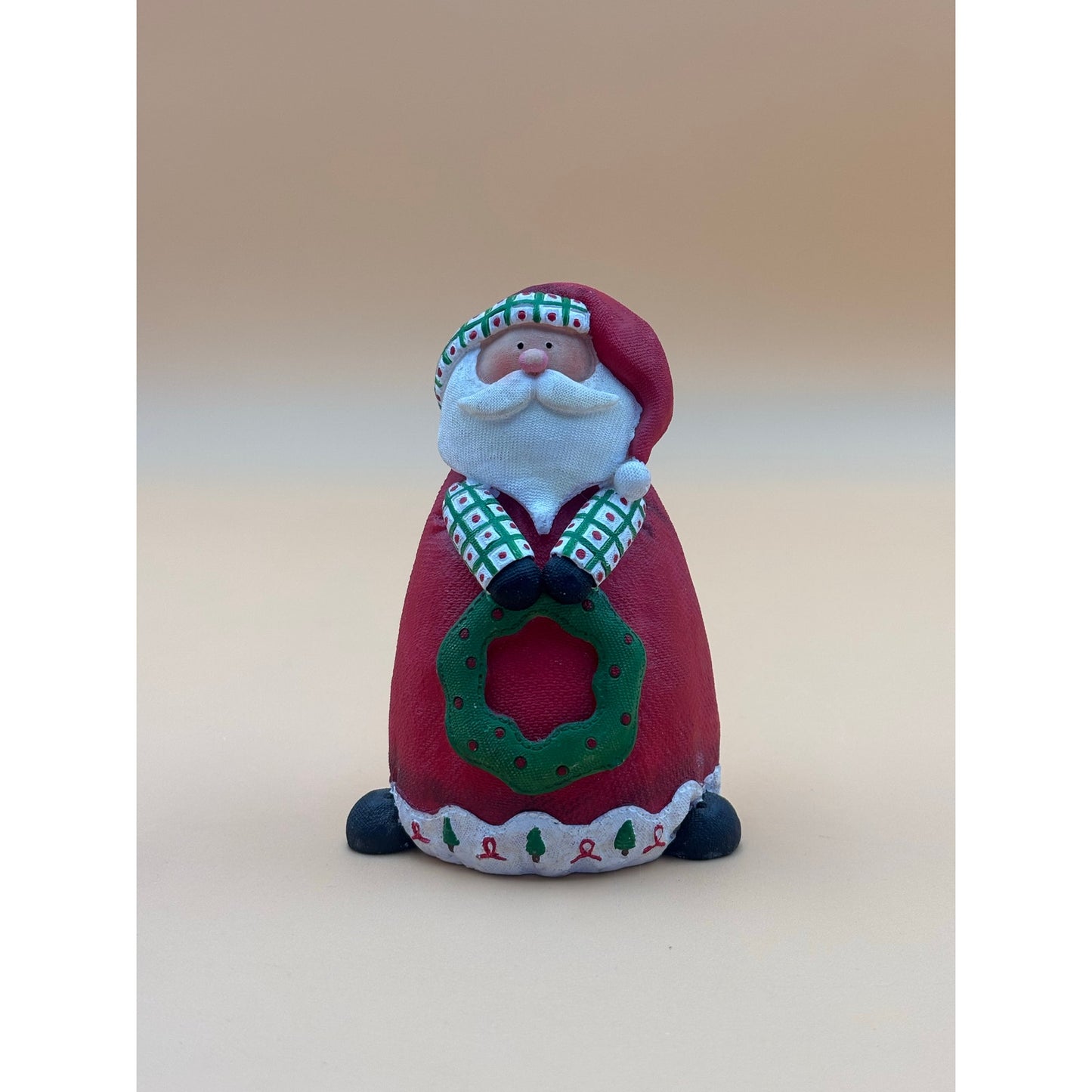 Pair of Santa Claus Resin Figurines – Festive Christmas Decor