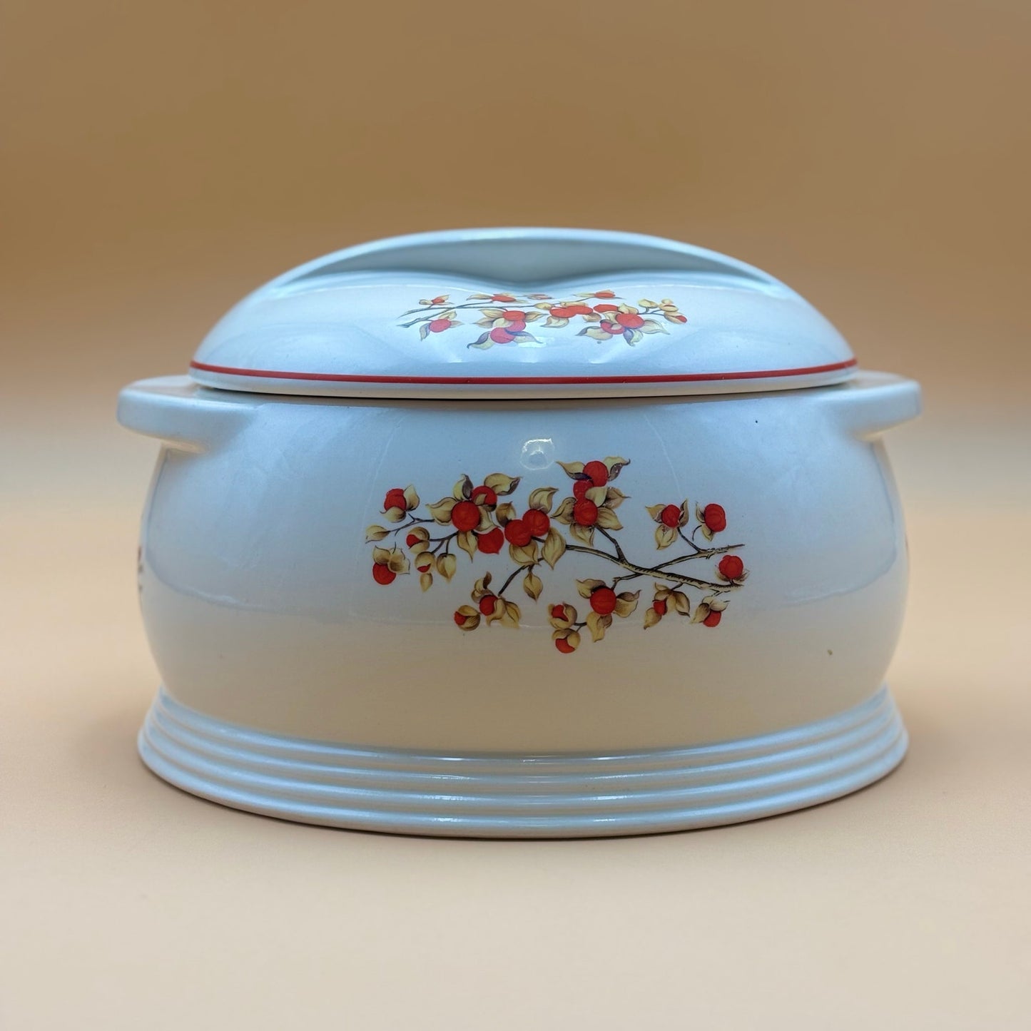 Vintage Universal Cambridge Covered Casserole Dish – Bittersweet Red Berry