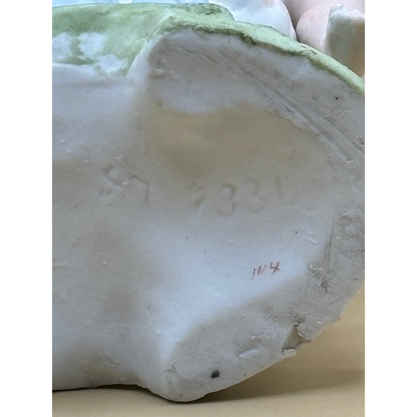 Vintage Cherub Shell Planter Porcelain Figurine