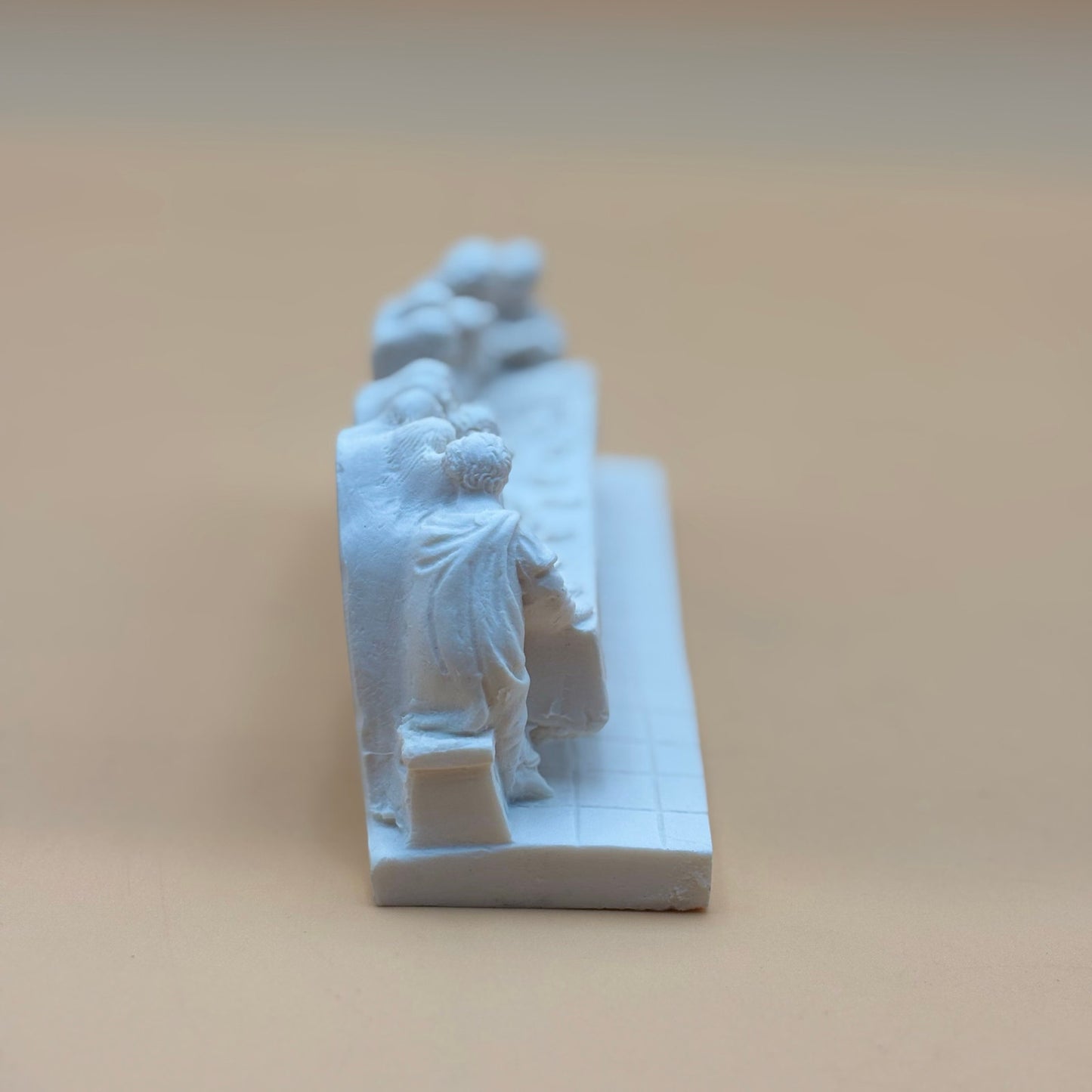 White Last Supper Sculpture Inspired by Leonardo da Vinci