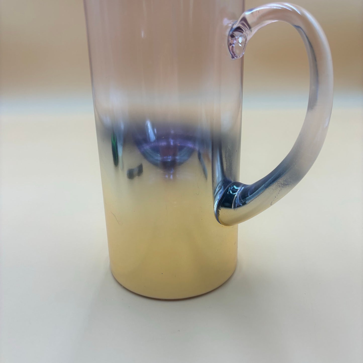 Ombre Iridescent Glass Pitcher — Debi Lily “Golden Rose” Collection