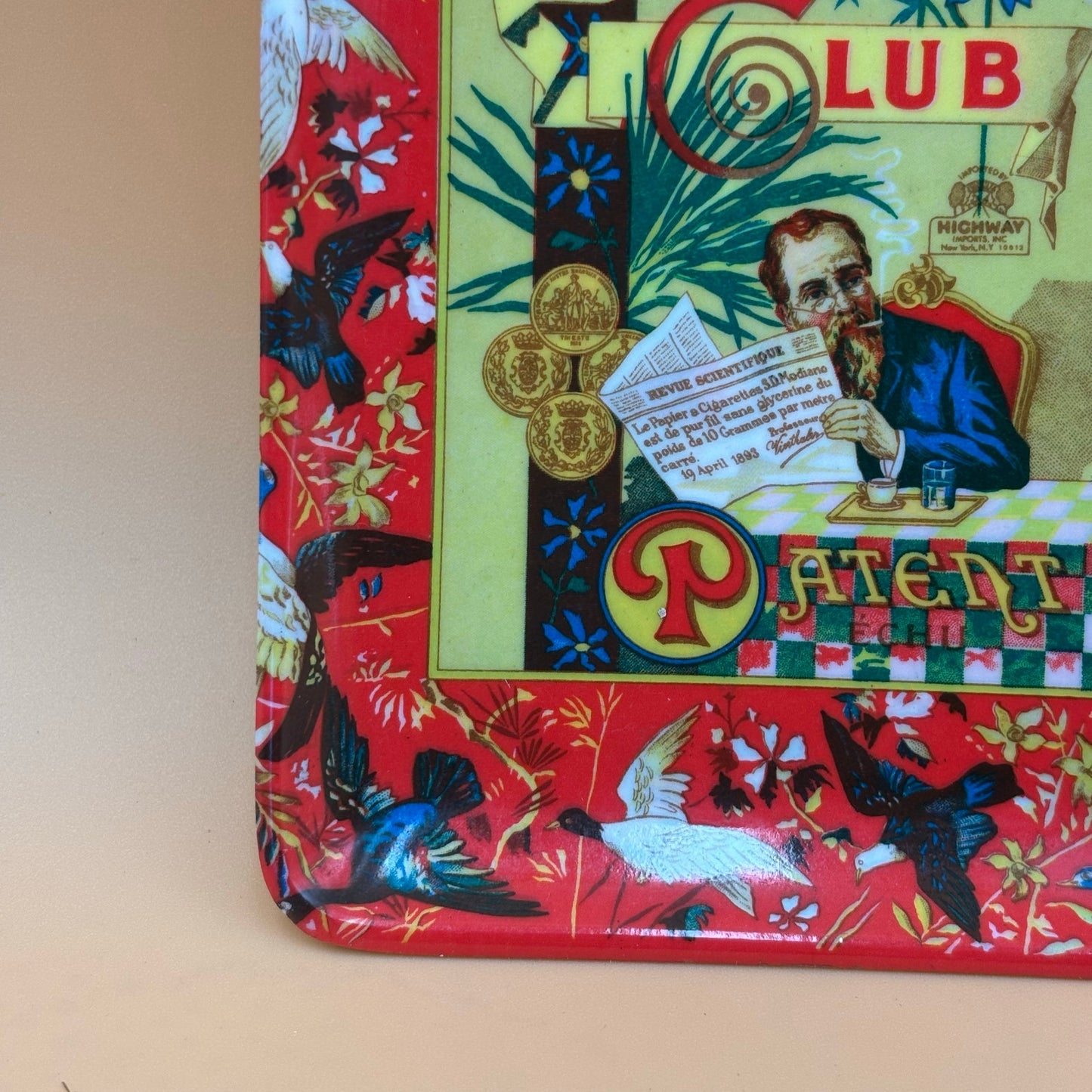 Italian Modiano Club Decorative Tray  6 in x 4.25 in