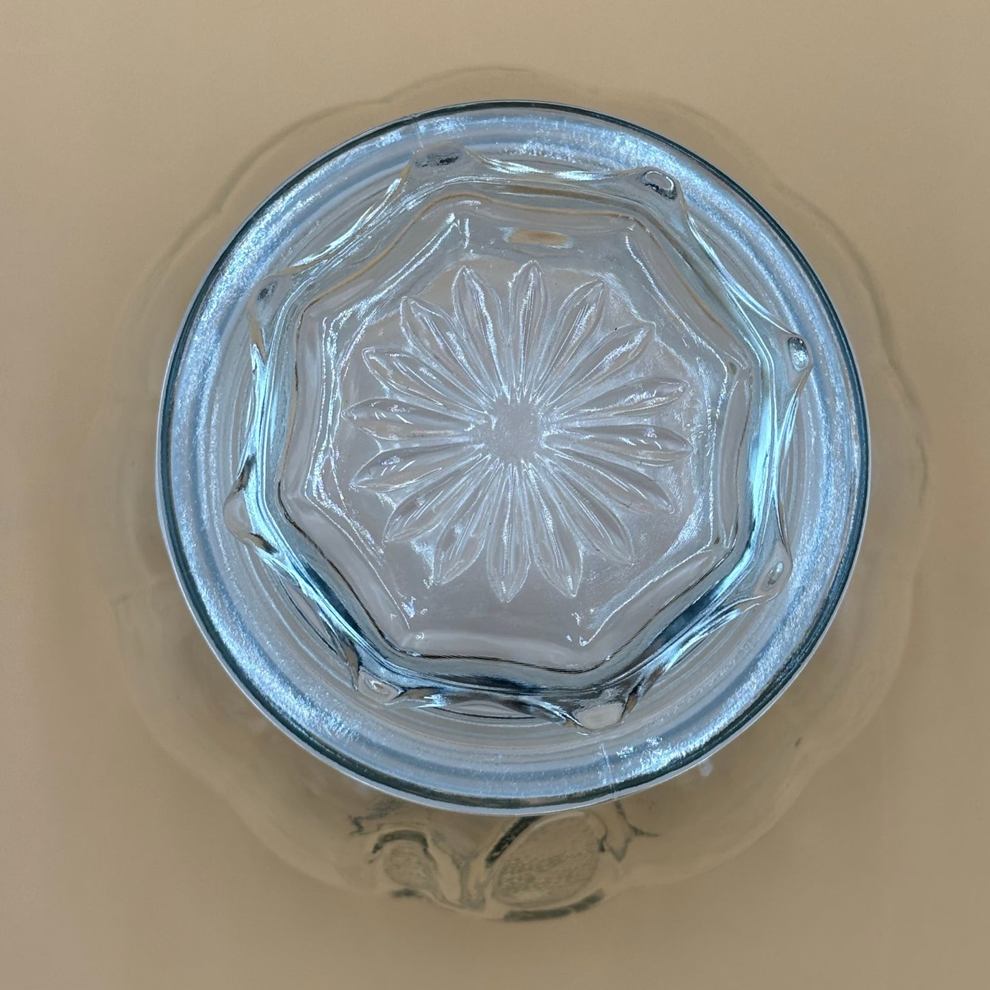 Clear Ribbed Glass Pumpkin Jar with Lid