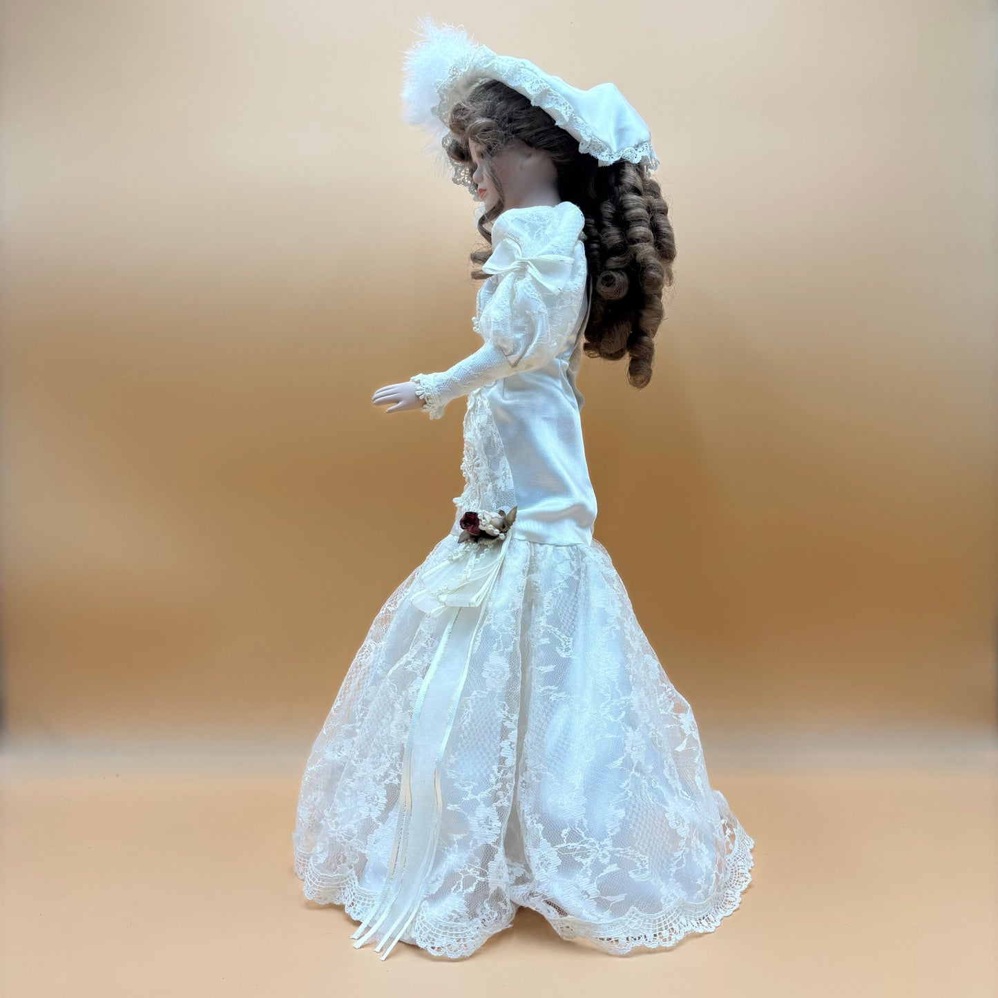 Victorian Style Porcelain Bride Doll - Numbered 1544-2024  ✏️ DETAILS: