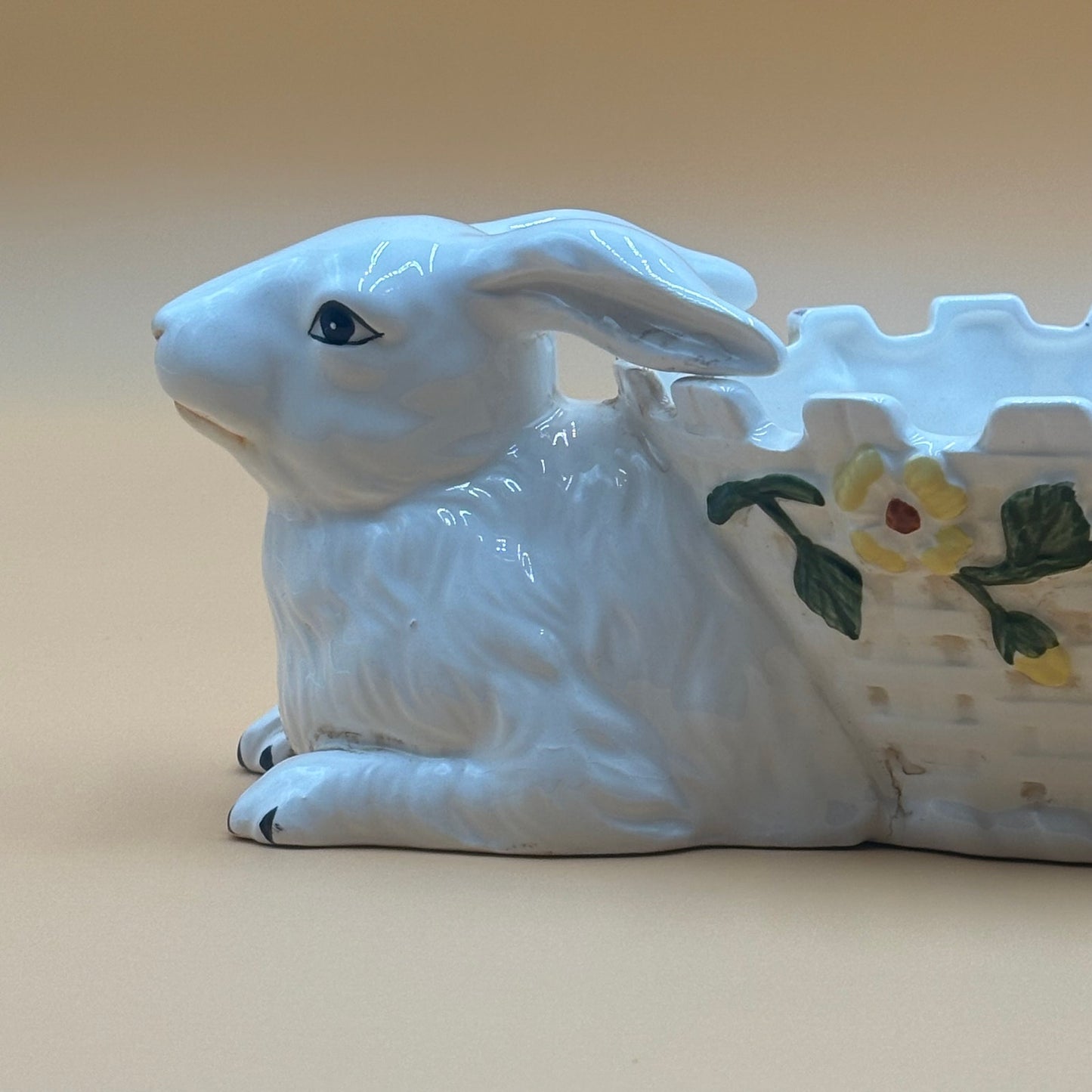 Vintage Enesco Ceramic Easter Bunny Planter/Basket E0559 Large