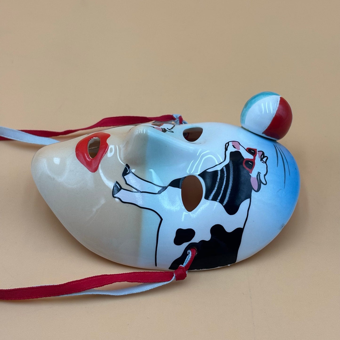 Vandor Pelzman Designs Hand Decorated Cow Mask – 1986 Japan