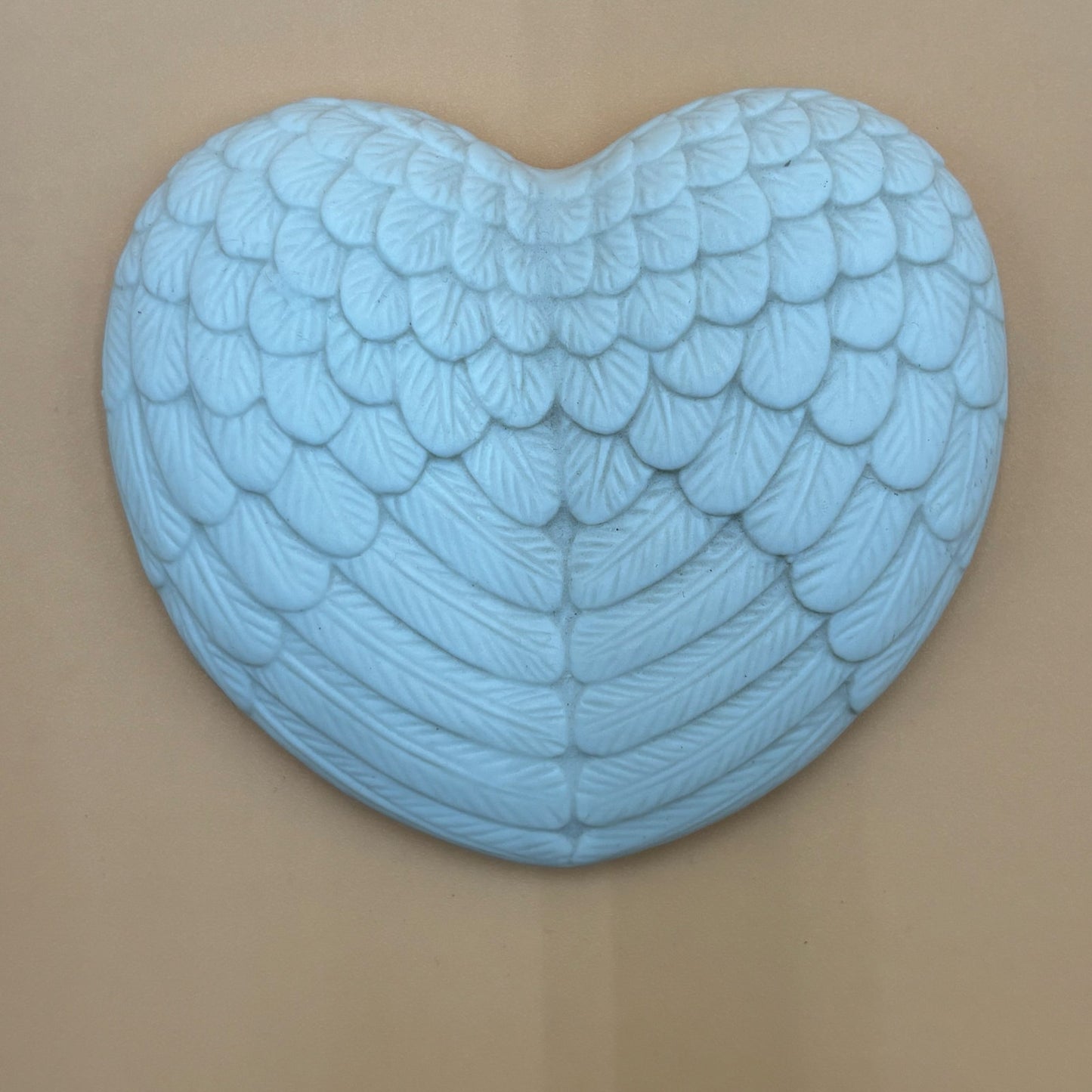 White Angel Wing Heart-Shaped Feather Trinket Box – Ceramic