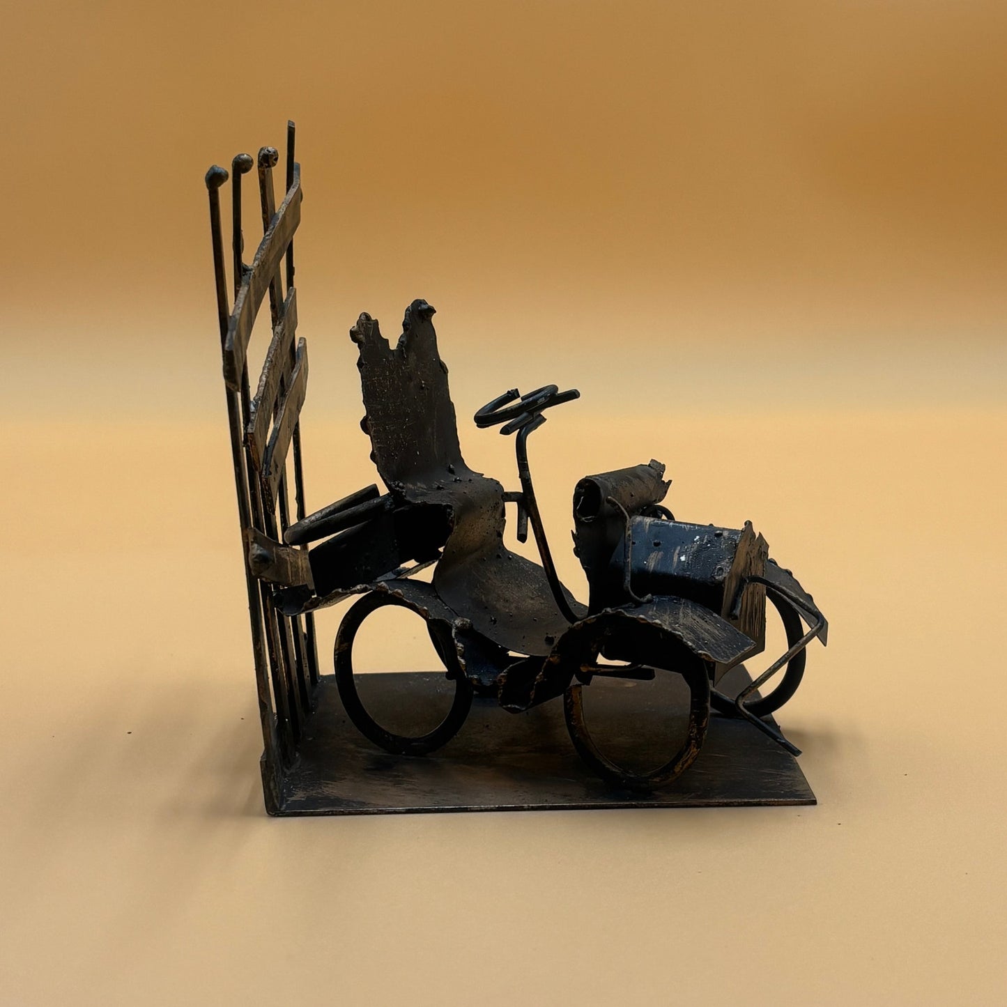 VTG Metal Bookends - Covered Wagon & Old Car by Good-Art