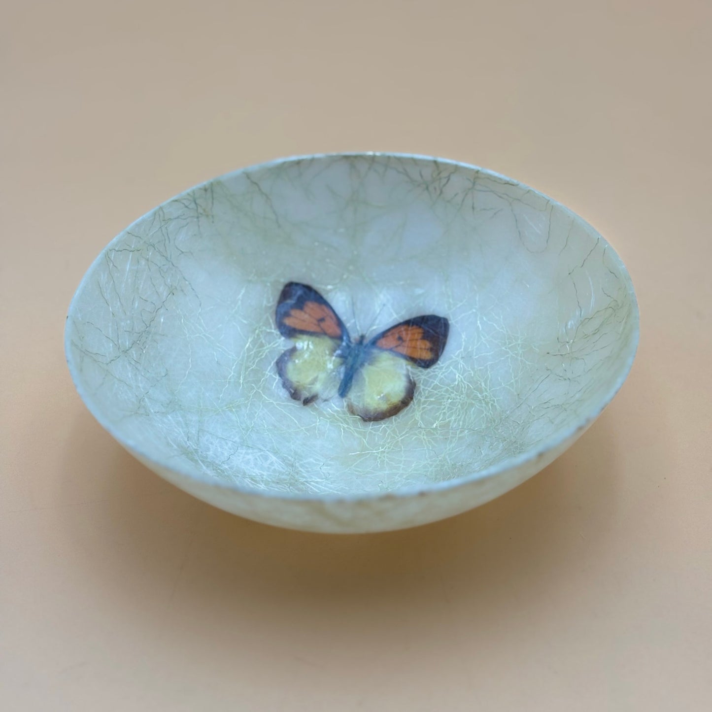 Vintage Fiberglass Butterfly Tray & Bowl Set