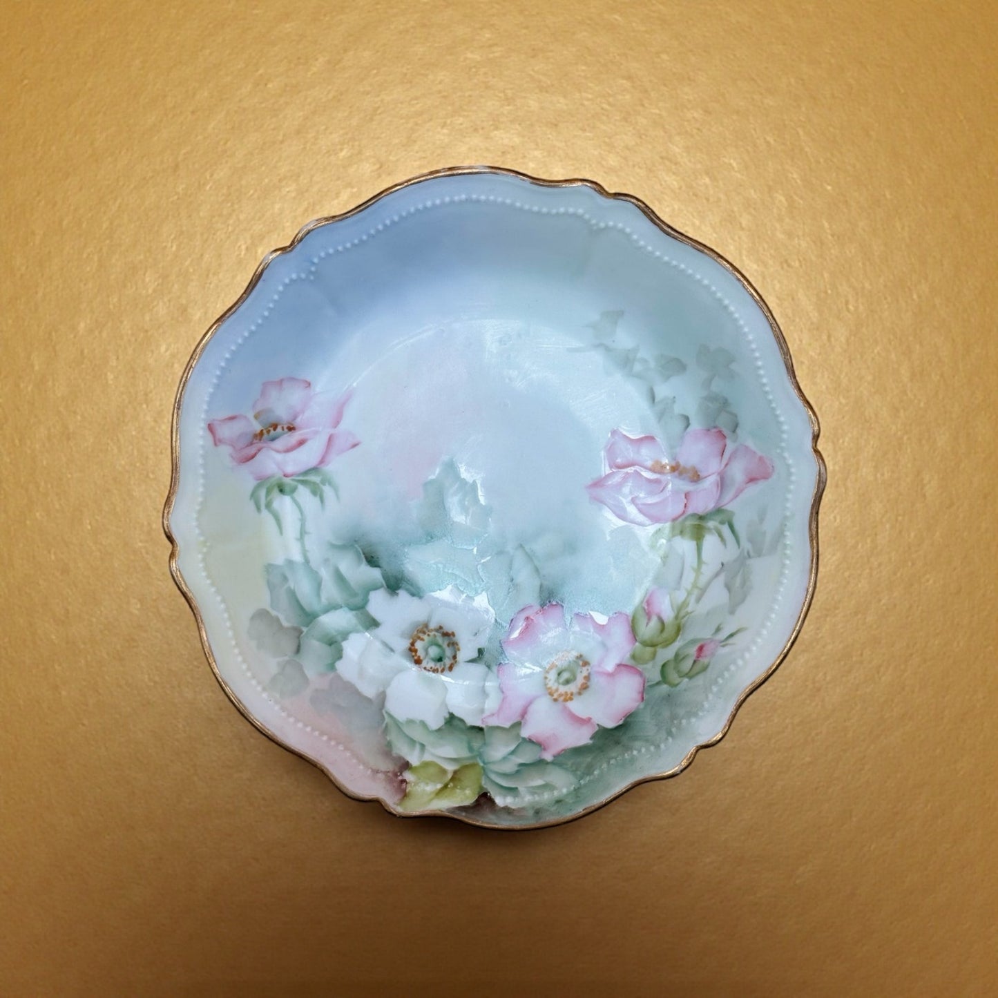 Antique 1907 O.&E.G. Royal Austria Hand-Painted Floral Plate – Signed McNeely