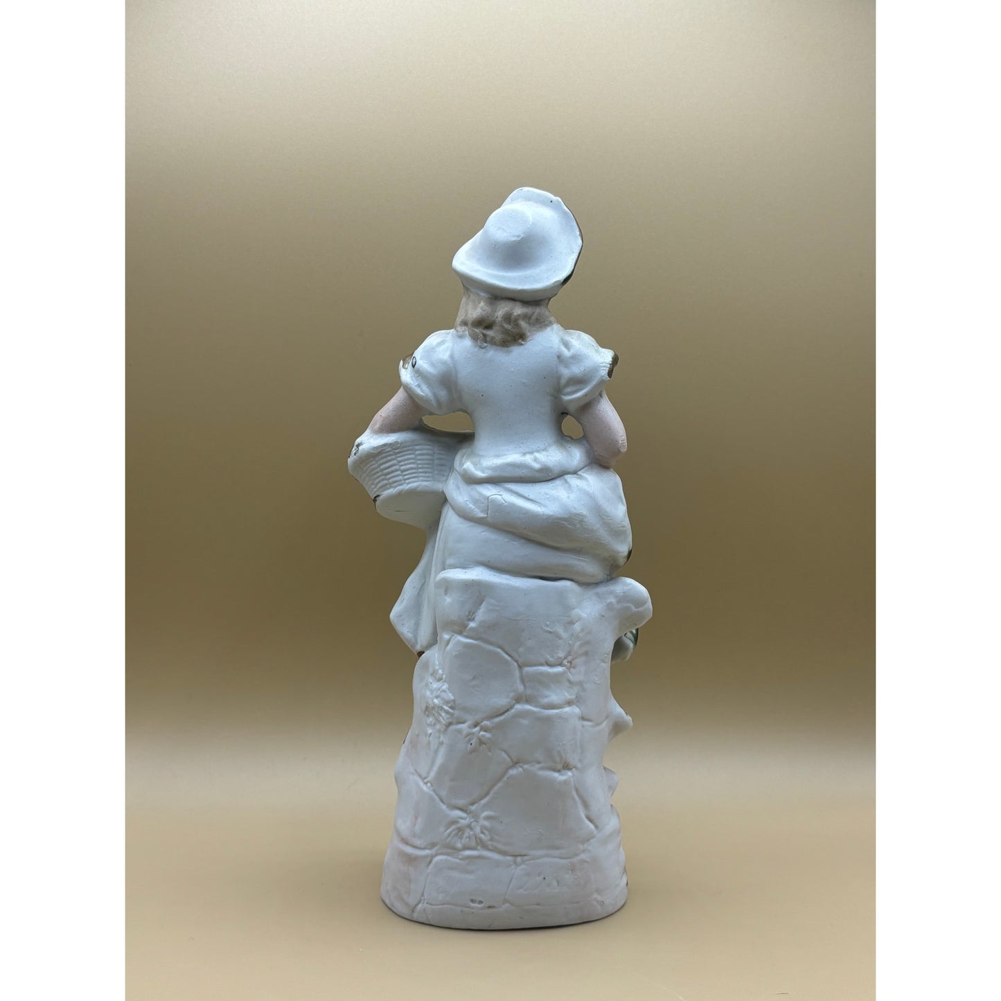 VTG Colonial Peasant Girl Figurine - 9-inch Porcelain