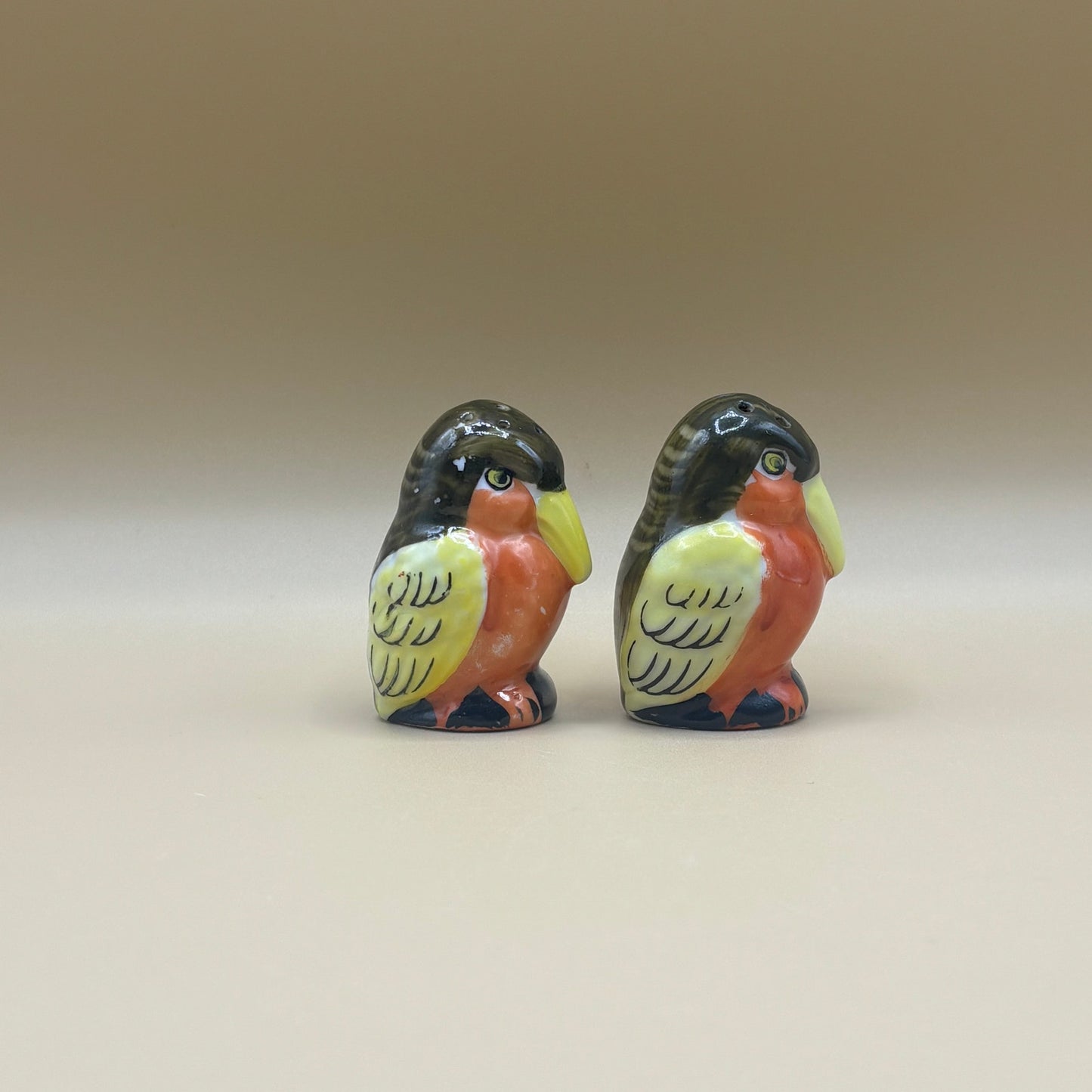 Vintage Japanese Robin Salt and Pepper Shakers