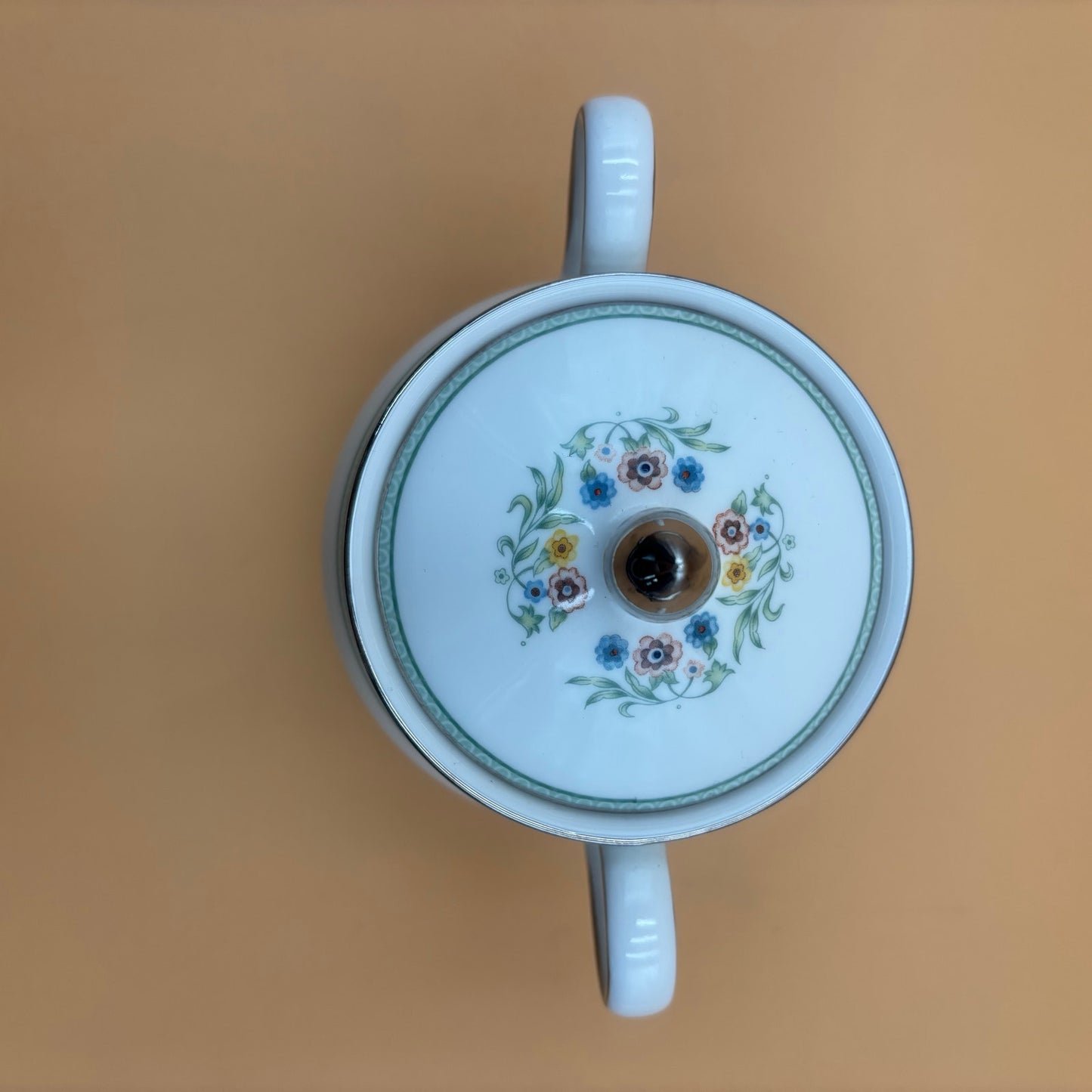 Wedgwood Agincourt bone china covered sugar bowl